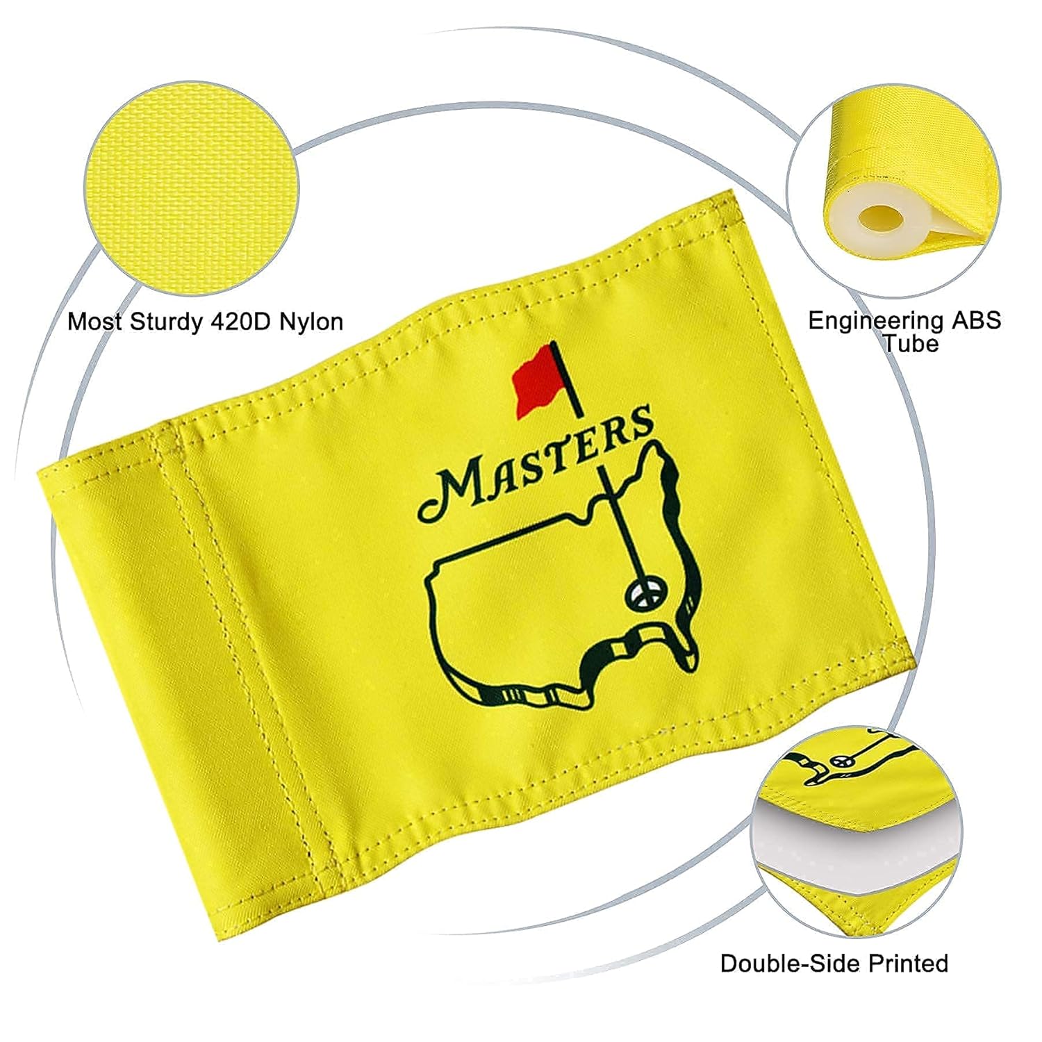 COGOLFING Golf Flag, Double-Sewn PGA Flags, Regulation Tube Flag, Practice Putting Green Flag for Yard, 420D Nylon Mini Pin Flags, 8” L x 6” H, 4-pack : Sports & Outdoors