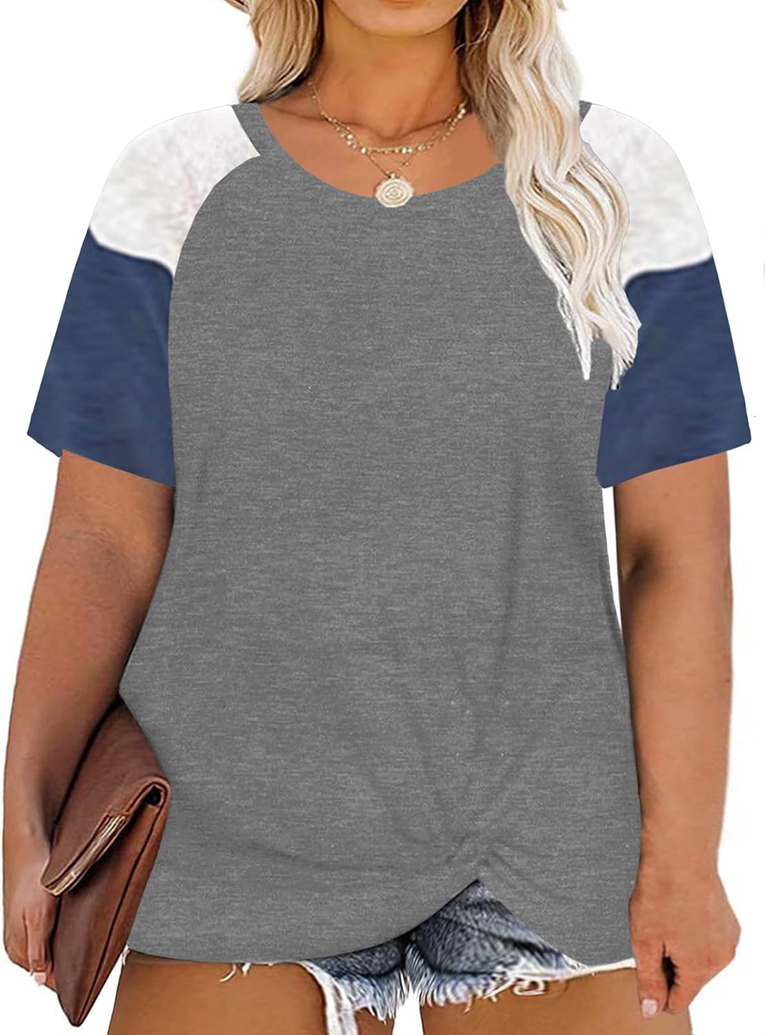 Short Sleeve Oversized Tunic Shirts 