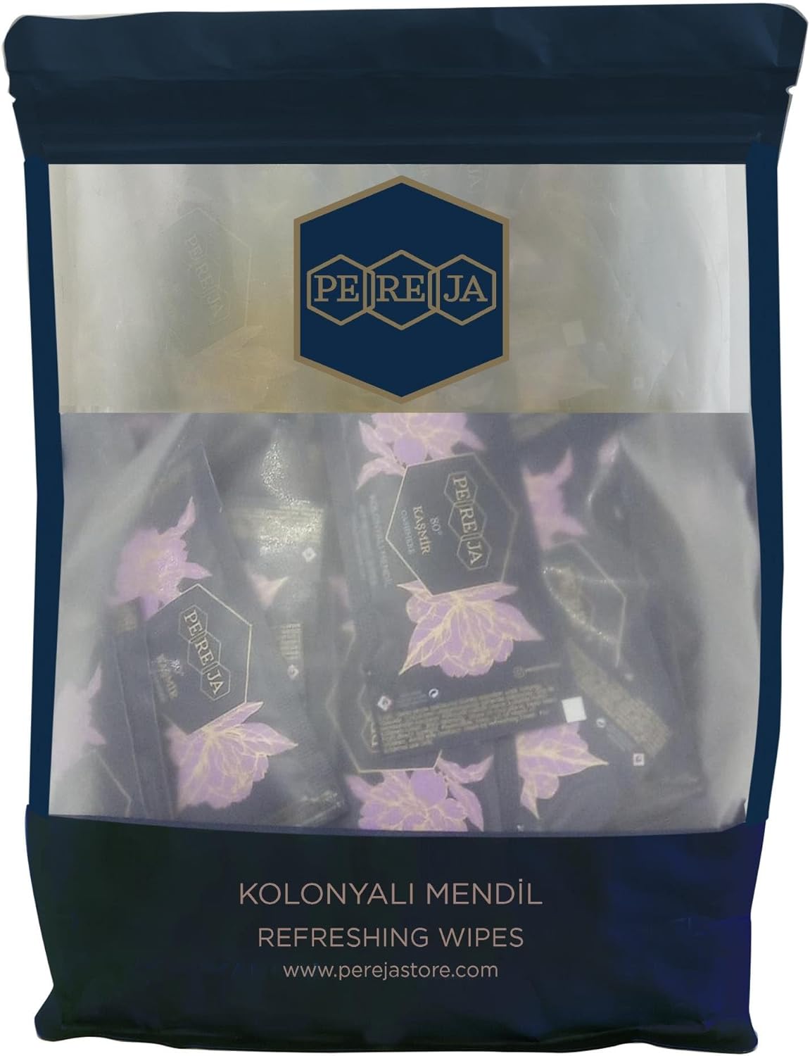 Pereja Kolonyalı Mendil 5x10 Doypack Kaşmir x50