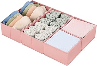 DIMJ Drawer Organizers for Clothing, Set of 4 Dresser Drawer Organizers,...