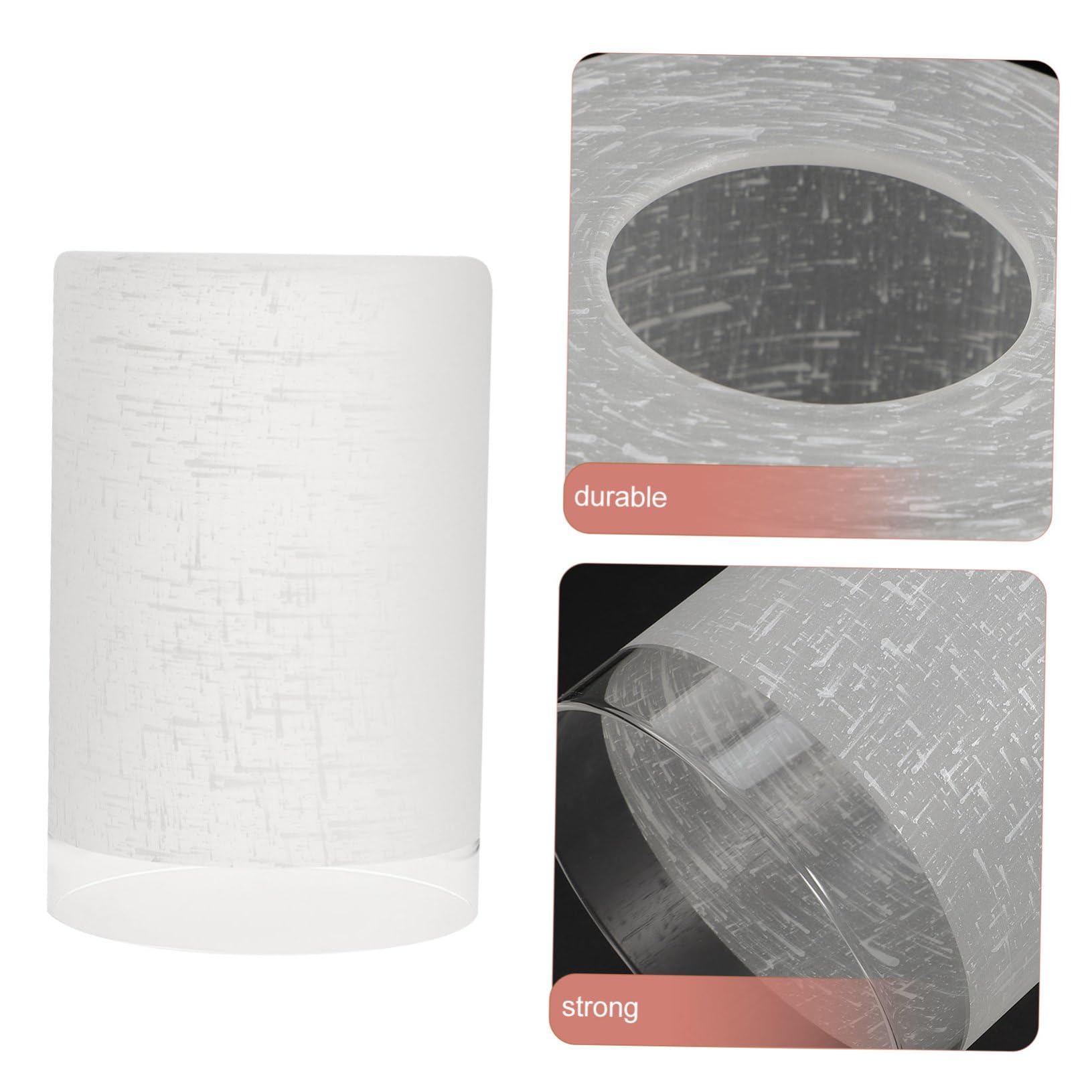 LIFKOME 2pezzi Paralume Cilindrico in Vetro per Lampade Sospensione Copriparalume Decorativo Paralume di Ricambio per Lampadari e Apparecchi di Illuminazione