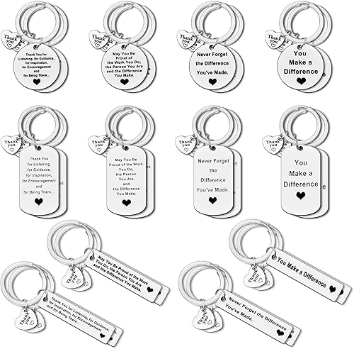 24 piezas de regalos de agradecimiento, llavero de agradecimiento para mentor jefe, regalo de despedida, regalo de jubilación para entrenador,