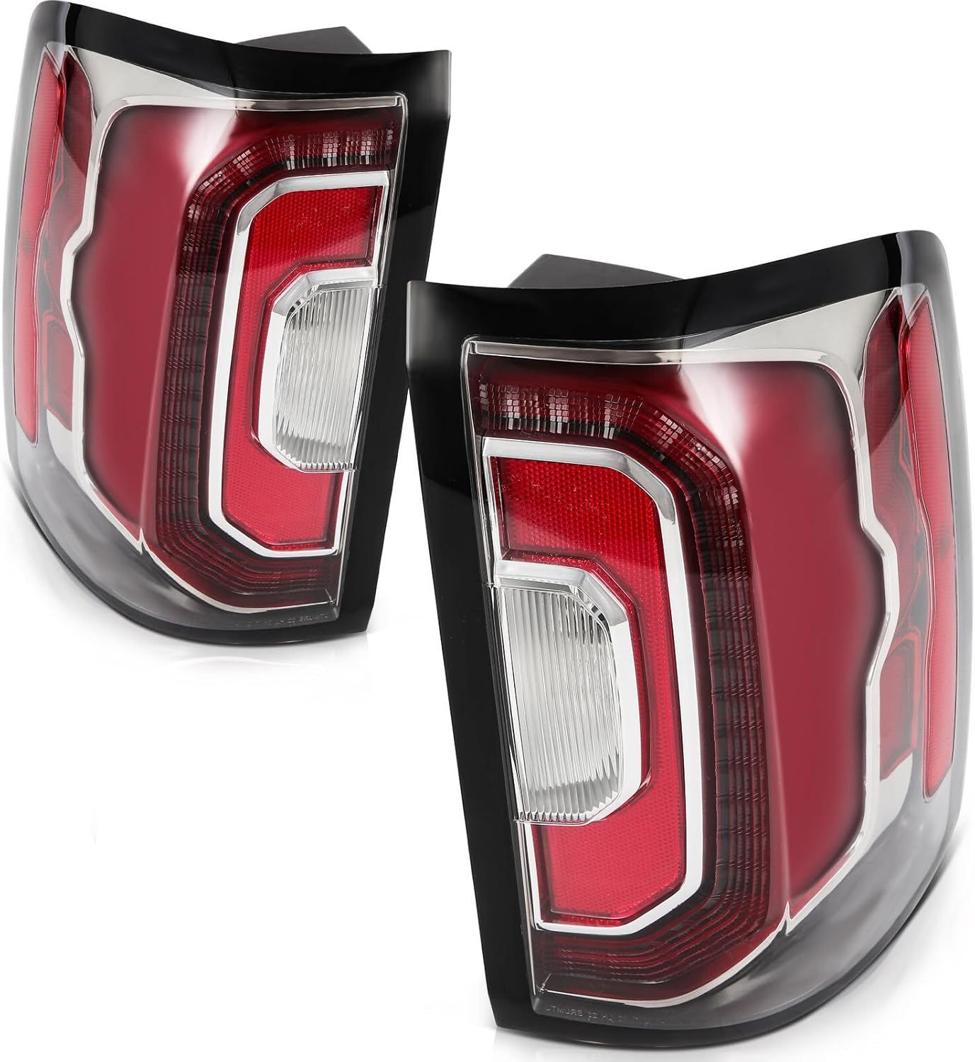 LSAILON Tail Light Assembly Replacement Fit 2016-2018 for GMC Sierra 1500 Taillamp in Black Housing Red Lens Driver and Passenger Side 84365930 GM2800295