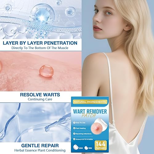 Miniatura 4 de ZIHYO Parches eliminadores de verrugas, 144 piezas de hidrocoloide rápido y eficaz parche de eliminación impermeable para toda la piel, seguro y