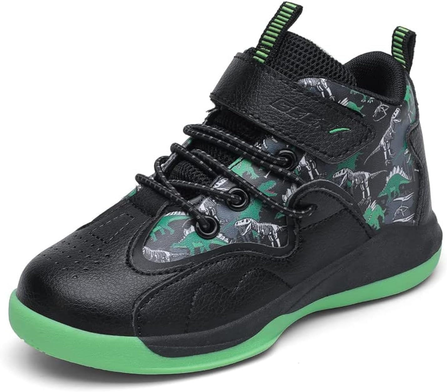 GEERX Dino Kids Boys Basketball Shoes Non Slip High Top Ankle Protection Sport Athletic Boy Sneakers