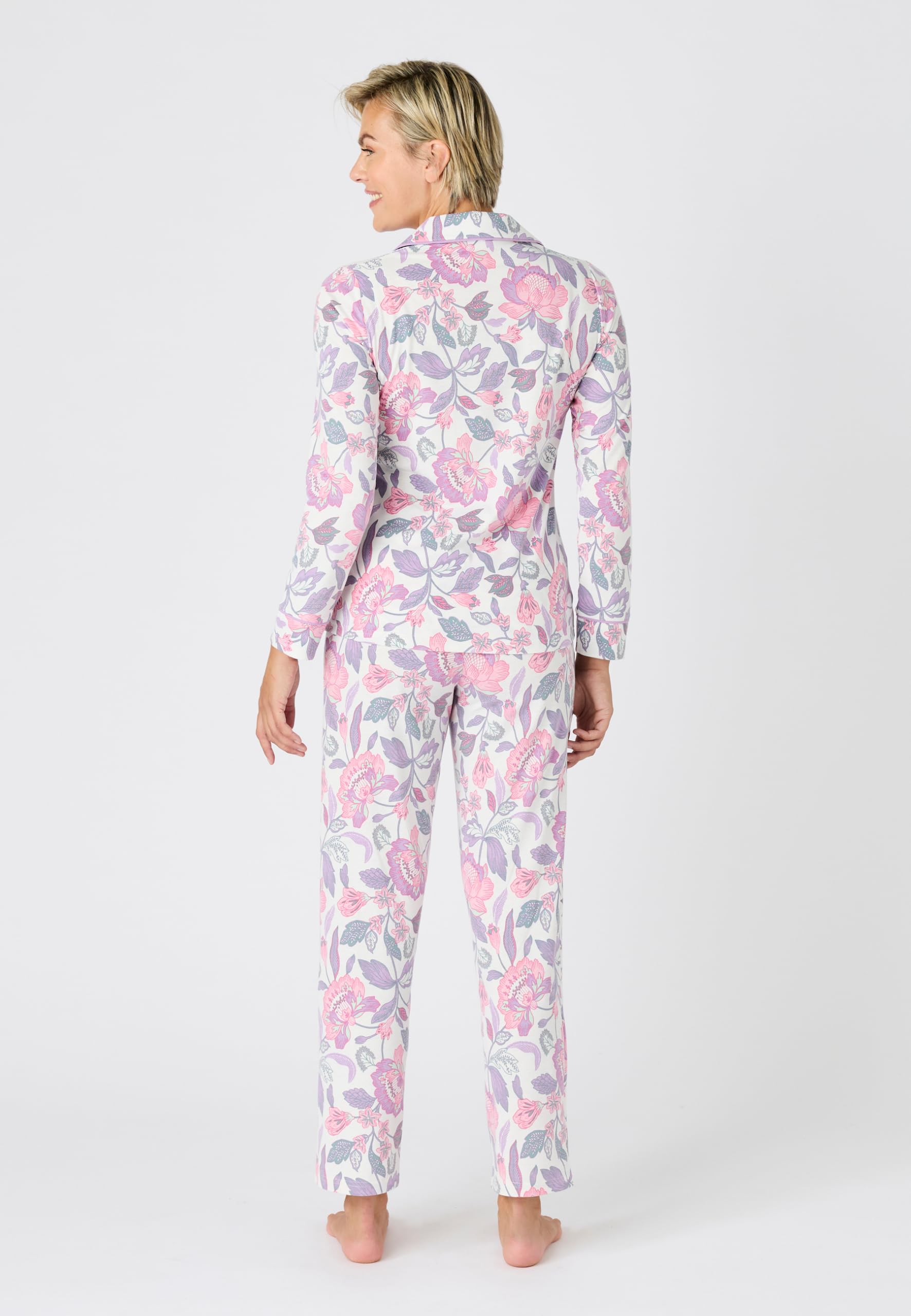 Damart – Pyjama Boutonné Maille Jersey Femme