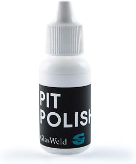 GlasWeld Pit Polish for Professional Windshield Repair - Polishing Compound to Improve Crack Repair, Glass Repair & Add Shine, Smoothness & Strong Finish to Car Window, Auto Glass Repair Kit - 15 ml