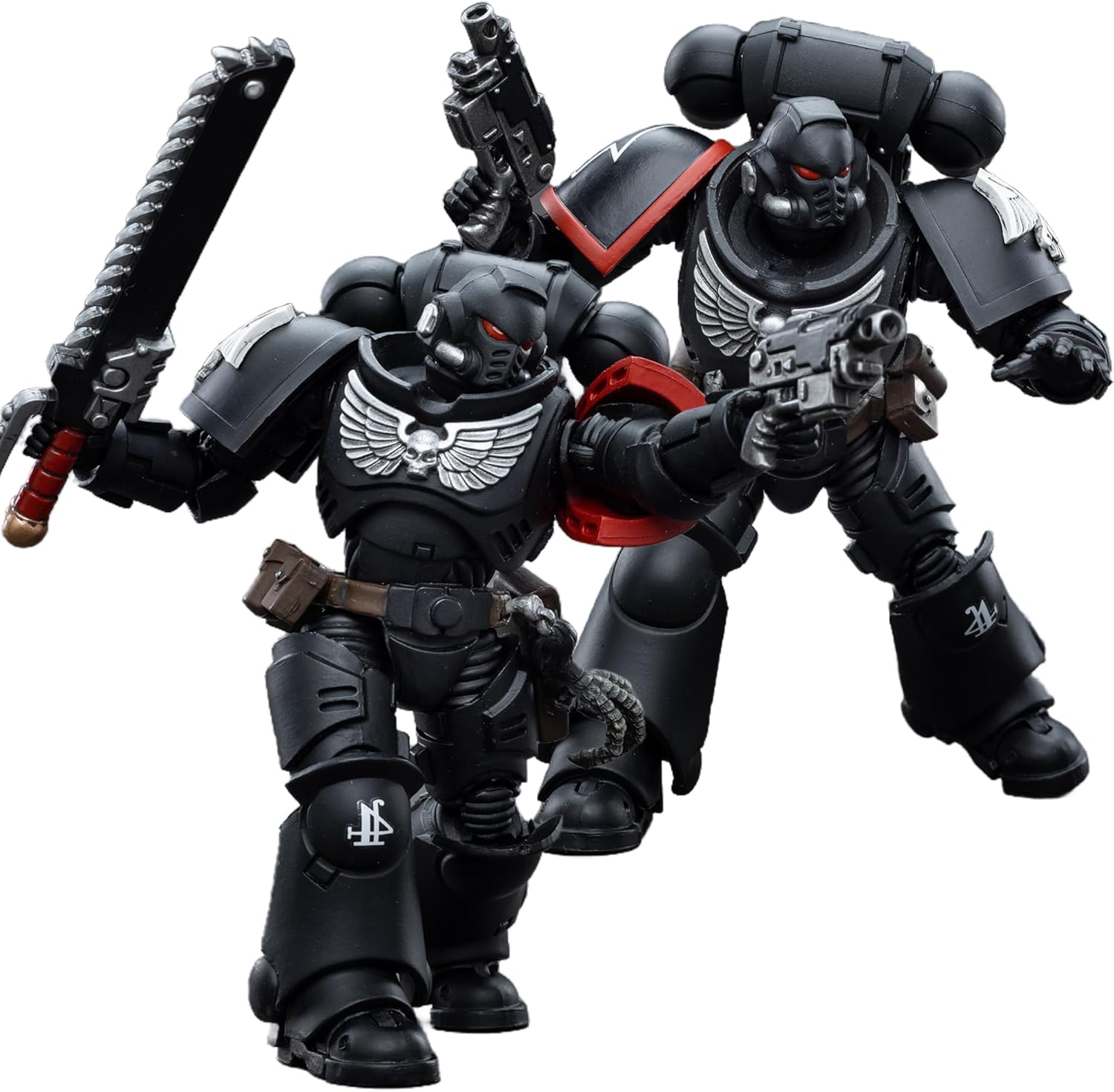 JOYTOY 1/18 Action Figures - Warhammer 40,000 Raven Guard Intercessors Brother Colvane,Nax - 2PCS/5‘’,Classic Character,Collectible,Age 15 and Above