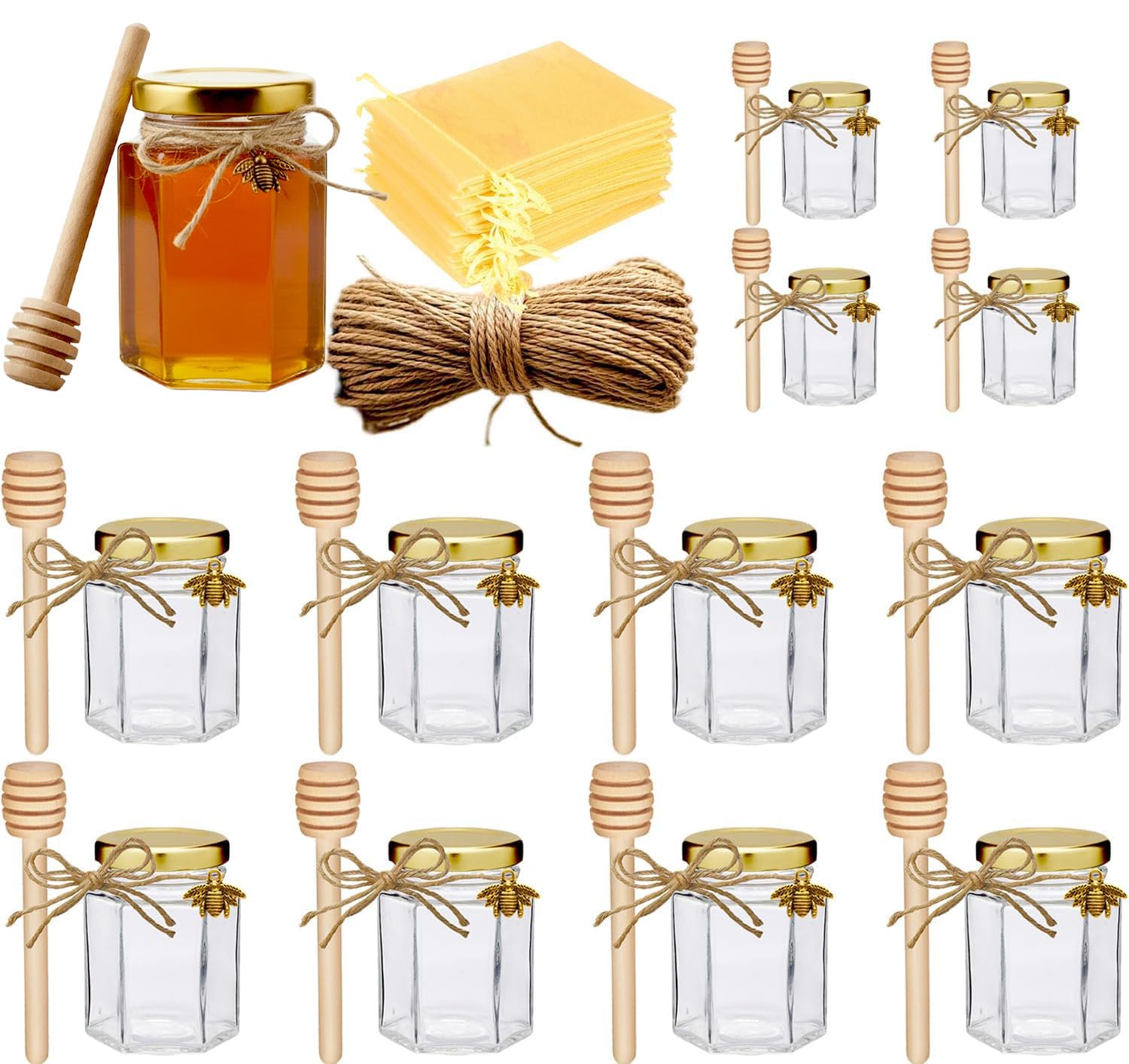 Adabocute Mini Glass Jars 12 Pack