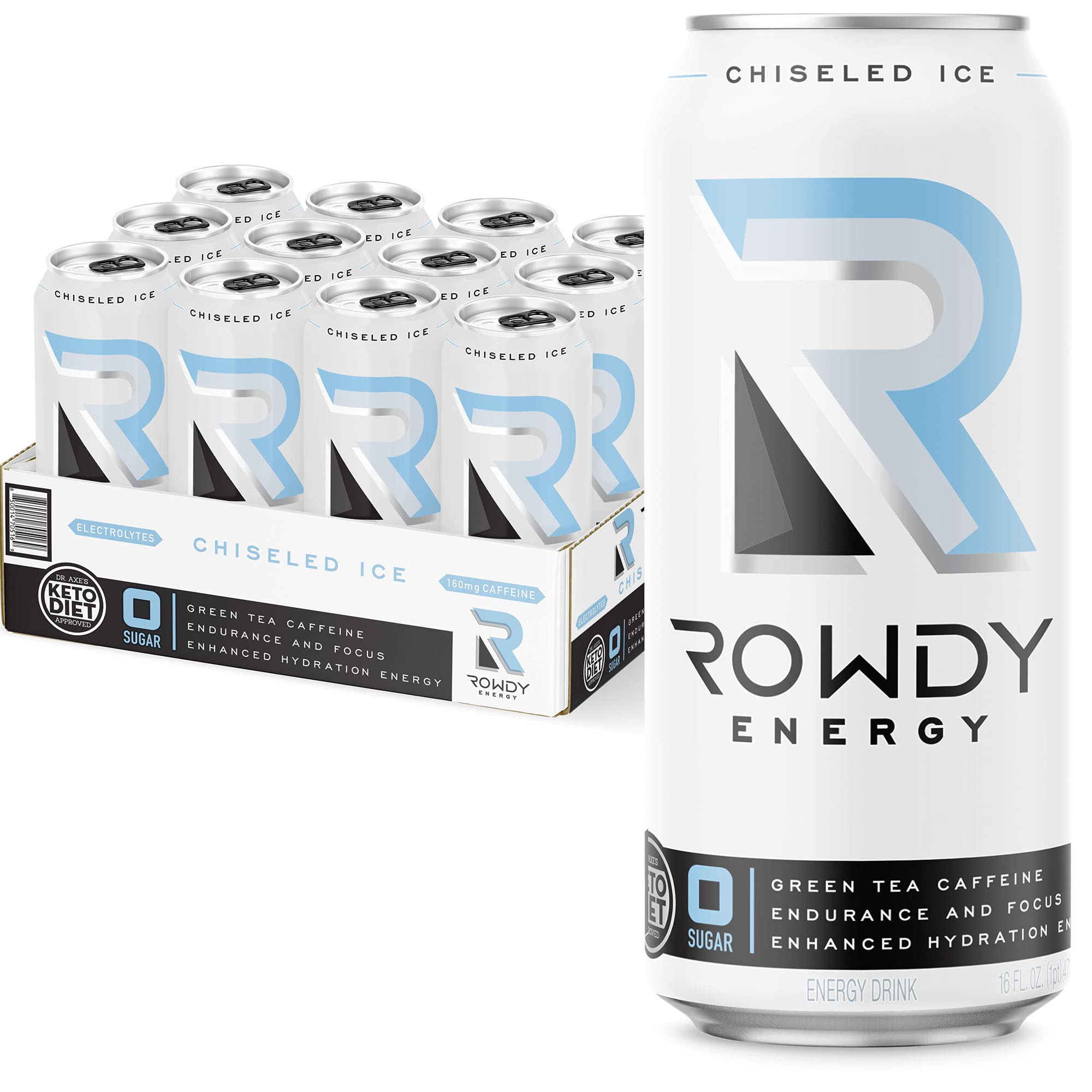 Buy Rowdy Energy Drink, Sugar Free Chiseled Ice, 16 Fl Oz Natural