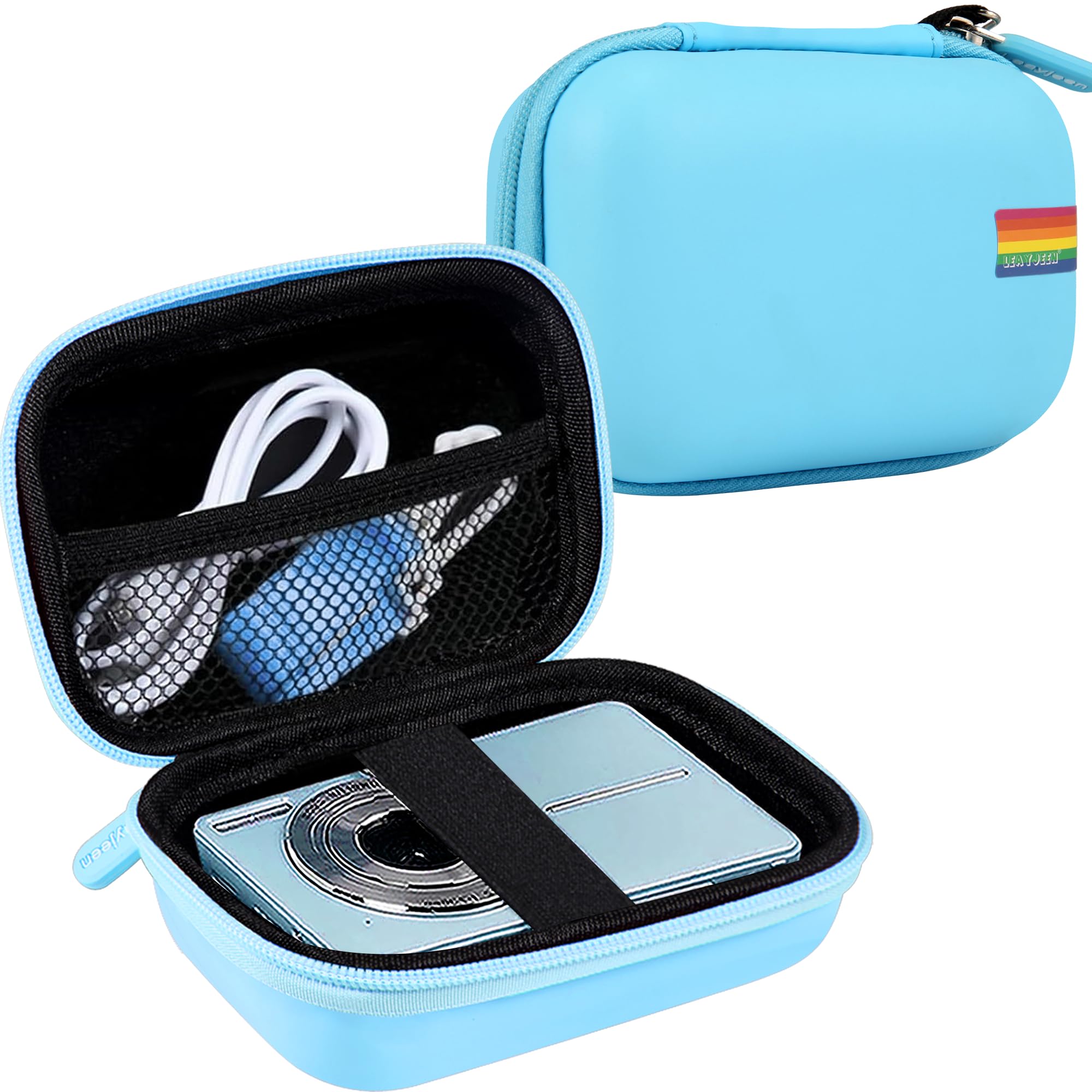 Leayjeen Kids Camera Case Compatible with Seckton/Desuccus/Nine Cube/OZMI/LC-dolida/GKTZ and More Kids Digital Cameras and Accessories Carrying Box (