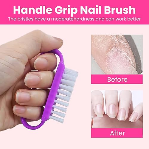 Miniatura 8 de Lima de uñas y bloques de pulidor con kit de preparación de uñas, recortadora de cutículas de 0.197 in, cortador de cutícula, empujador de