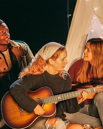 Miniatura 6 de Guitarra de viaje de caoba maciza Lefty - RT310LB Guitarra acústica eléctrica de viaje para zurdos de cuello fijo - Bolsa de concierto resistente