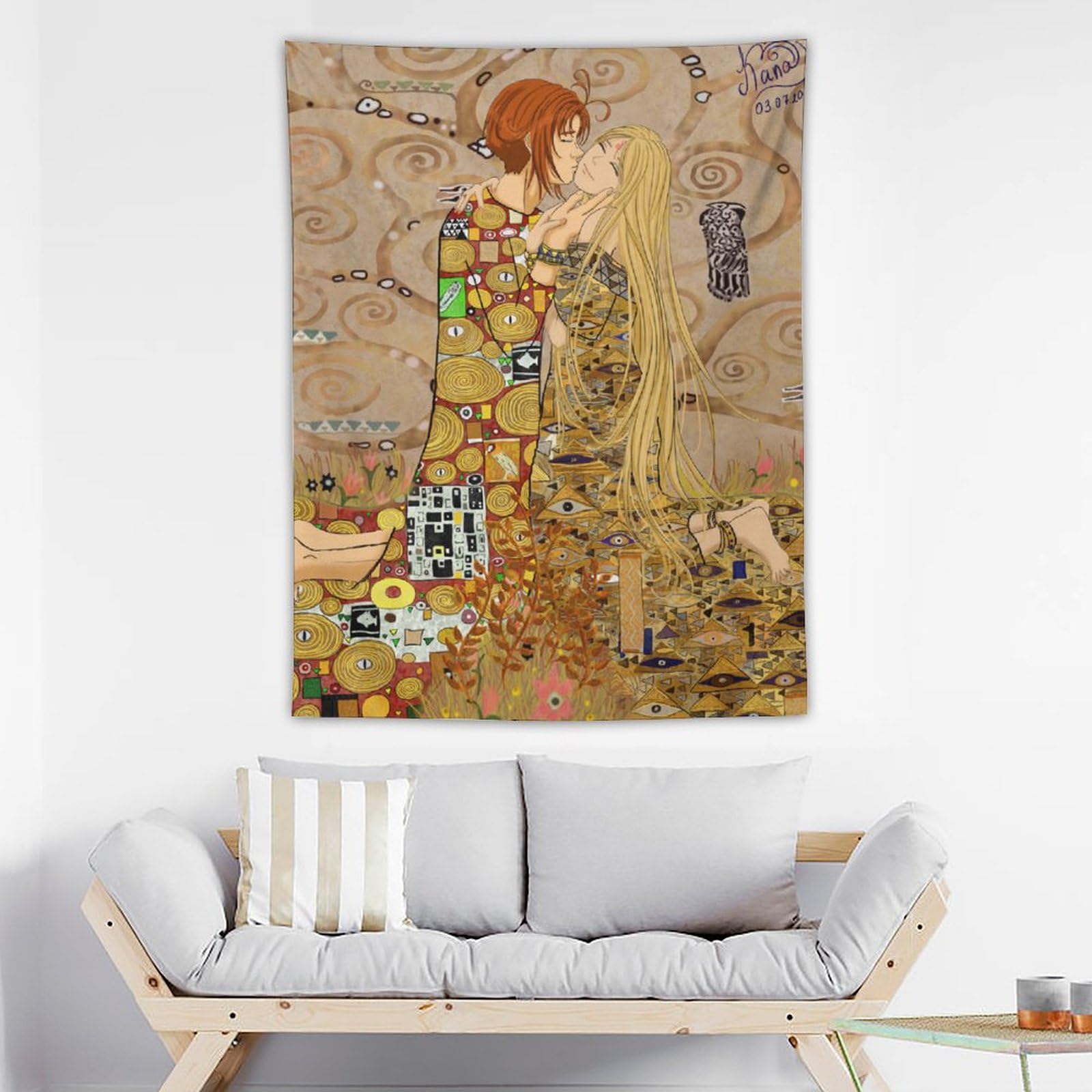 Amazon.co.jp: Gustav Klimtグスタフ・クリムト《接吻》 ポスター 