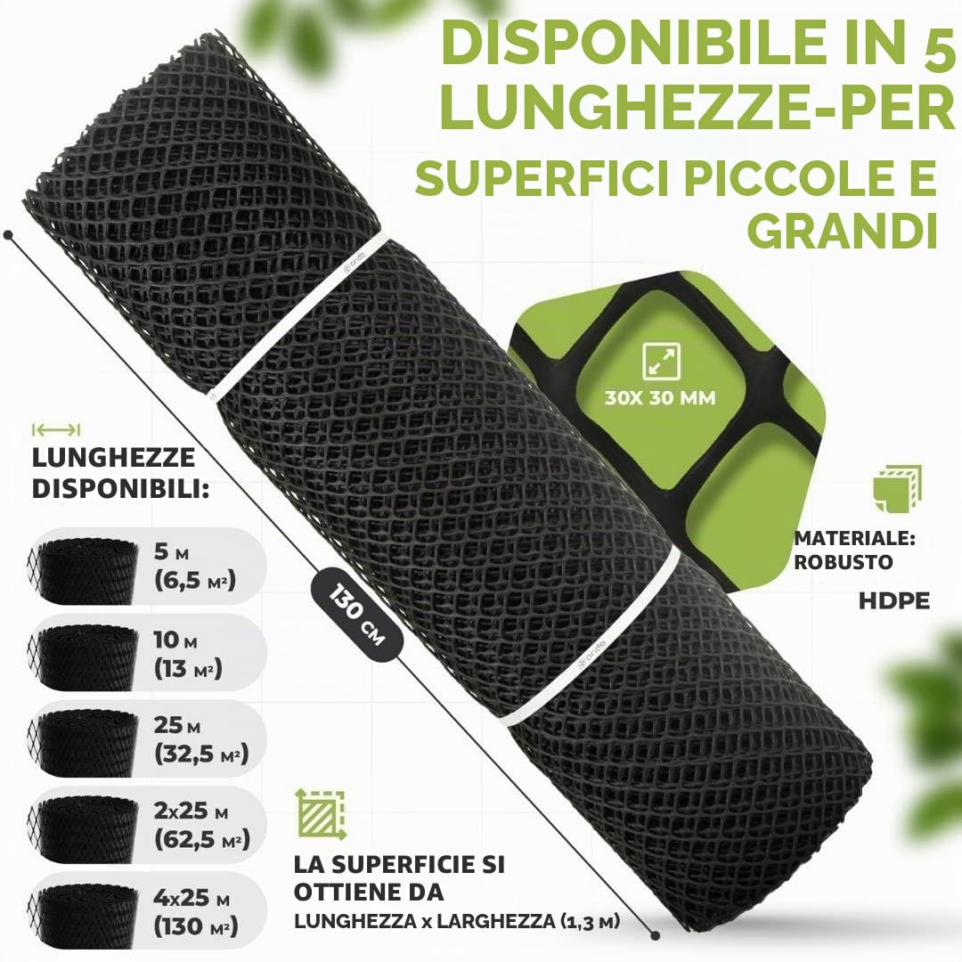 Florade Griglia di protezione per prato – Griglia in plastica trasportabile – Piastre in plastica alternativa – Griglie per prato – Favi per stabilizzare il terreno – Giardino e vialetto (10 metri)