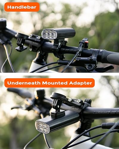 Miniatura 3 de Faro delantero de bicicleta de alto lúmenes, más de 2000 lúmenes, 6 LED, haz ancho súper brillante para conducción nocturna, luz delantera de