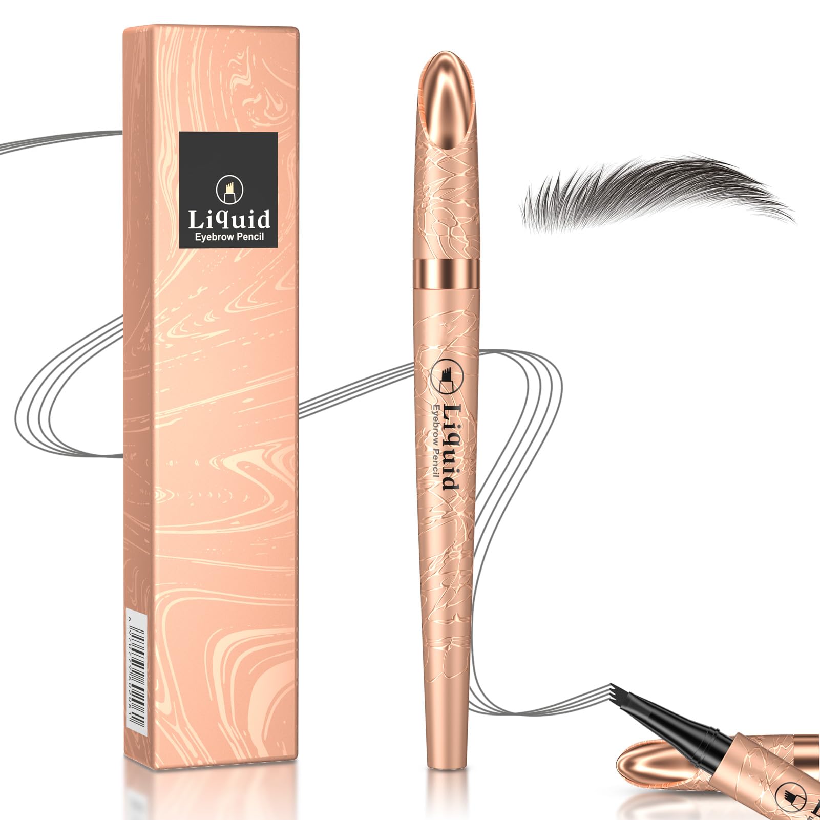 Lápiz para tatuaje de cejas a prueba de agua, lapiz cejas microblading, Lápiz de Cejas Líquido impermeable, Larga duración a prueba de manchas, crea un maquillaje de cejas natural (Gris)