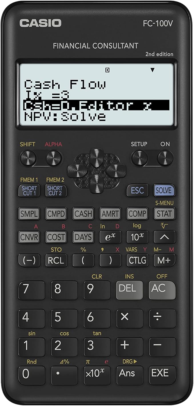Casio FC100V2, Financial Calculator Second Edition, FC100V2WET