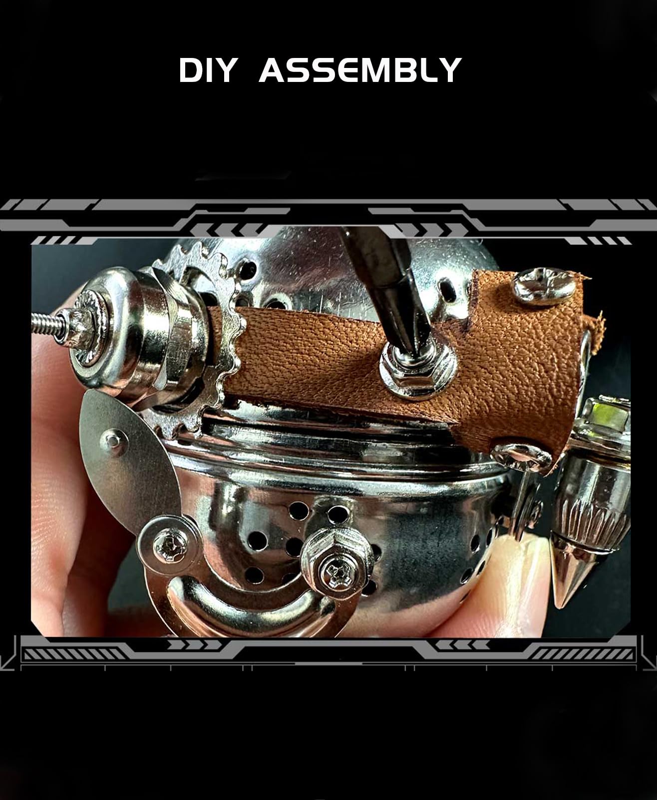 Metalkitor Metalowe puzzle 3D dla dorosłych, wzór jajka sowy, DIY, ozdoba - układanie, rękodzieło, łamigłówka - idealna dekoracja biurka i wybór na prezent (110 szt.)