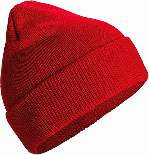 STAYWOW Gorro de punto unisex con puños para hombres y mujeres gorro de invierno cálido para esquí