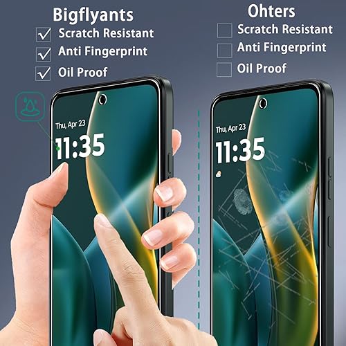 Miniatura 5 de Paquete de 3 protectores de pantalla para Motorola Moto G 5G 2025G Power 2025, protector de vidrio templado, fácil de instalar, dureza 9H,