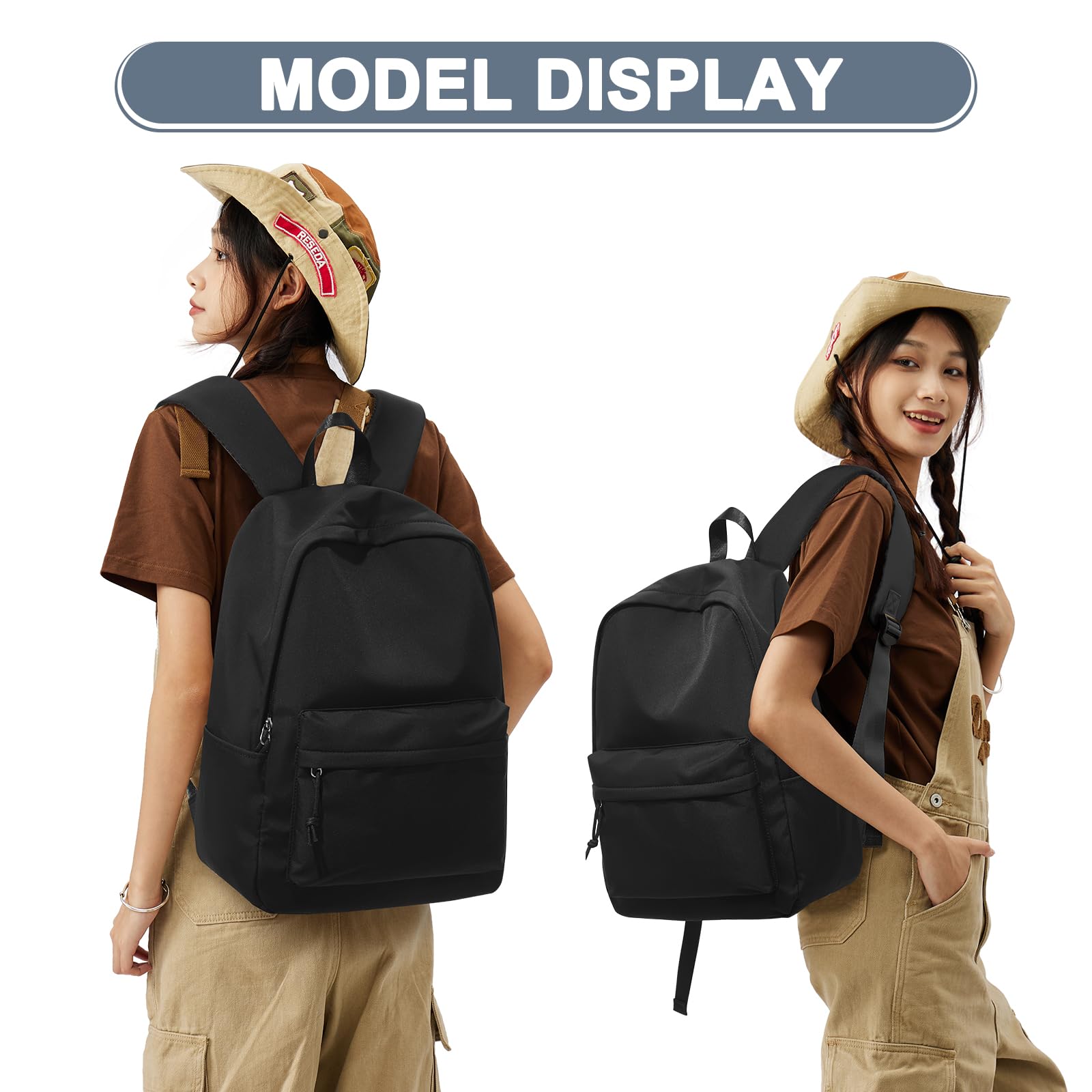 WEPLAN Zaini Scuola Superiore Ragazza Zaino Scuola Media Zaino Università Zainetto Cartella Casual Daypacks Borsa da Scuola Zaino Donna Scuola Viaggio Impermeabile Backpack Zaino porta PC 14 Pollici