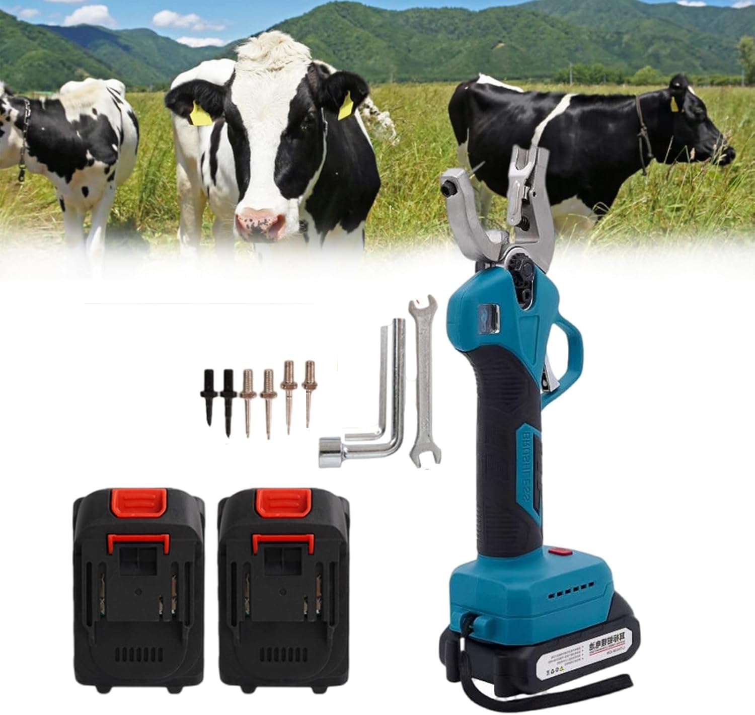 Aplicador Eléctrico Inalámbrico De Crotales para Orejas - Marcador Rápido para Animales, Cerdos, Vacas Y Ovejas, Herramienta De Identificación para Ganado De Granja D
