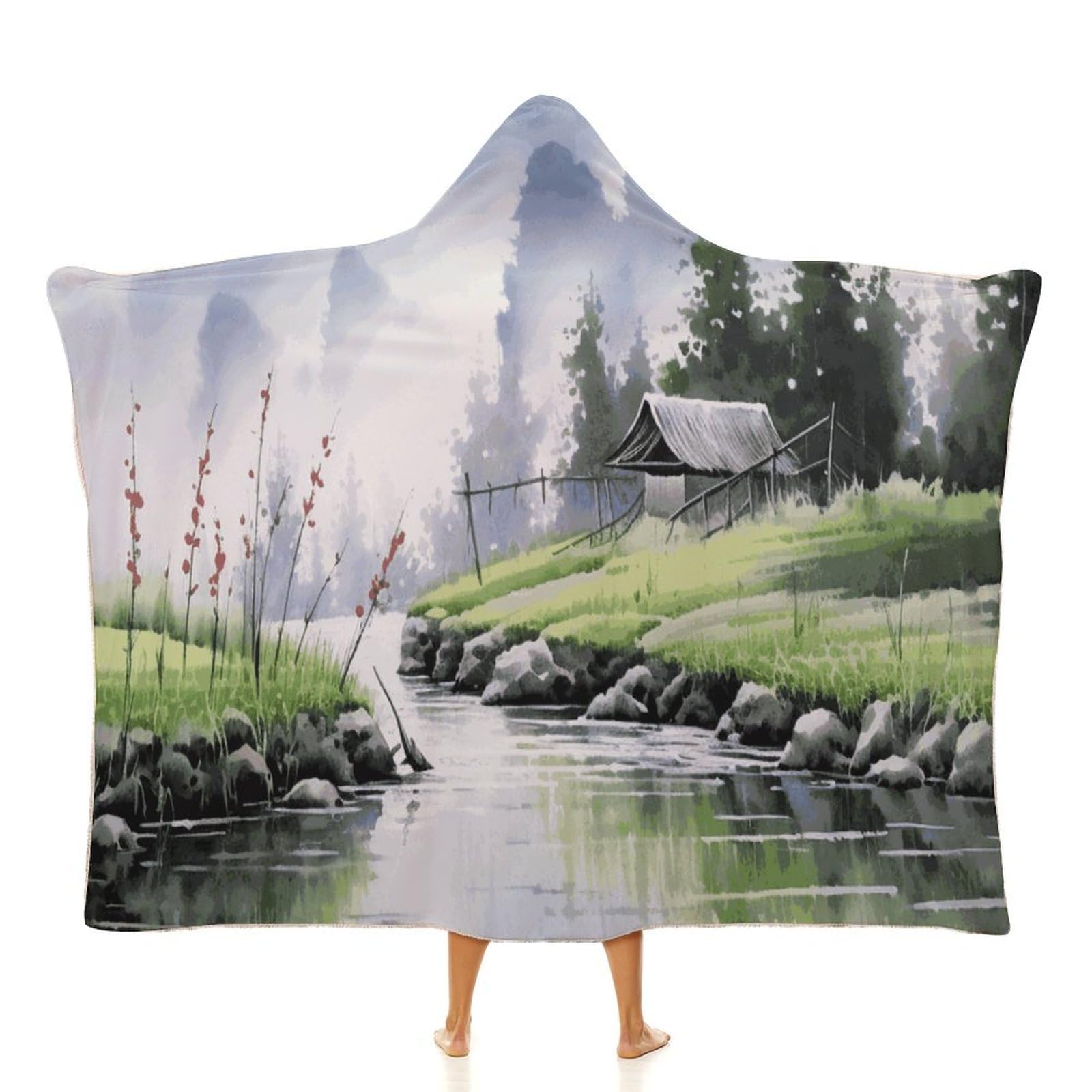 Couverture à capuche pour canapé contre le froid 152cm