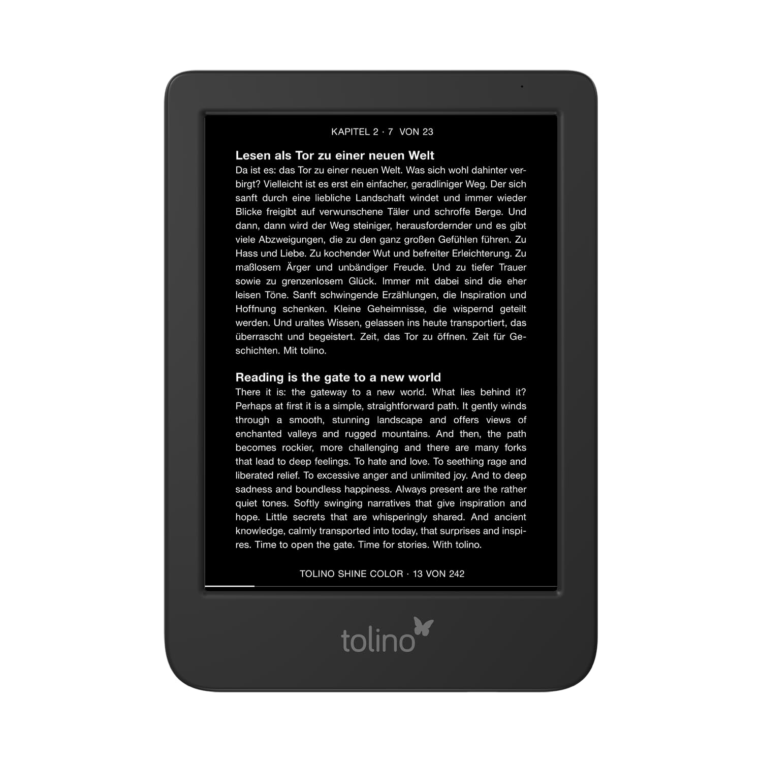 Tolino shine color Liseuse Écran tactile 16 Go Wifi Noir
