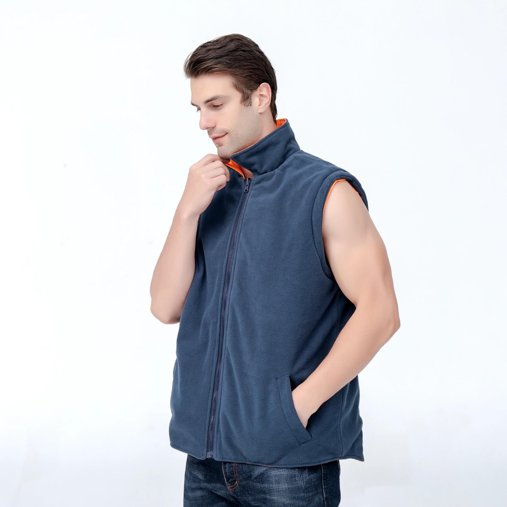 esmen Chaqueta reflectante Oxford de alta visibilidad, chaqueta de trabajo de seguridad de doble grosor for hombre, ropa de trabajo industrial.