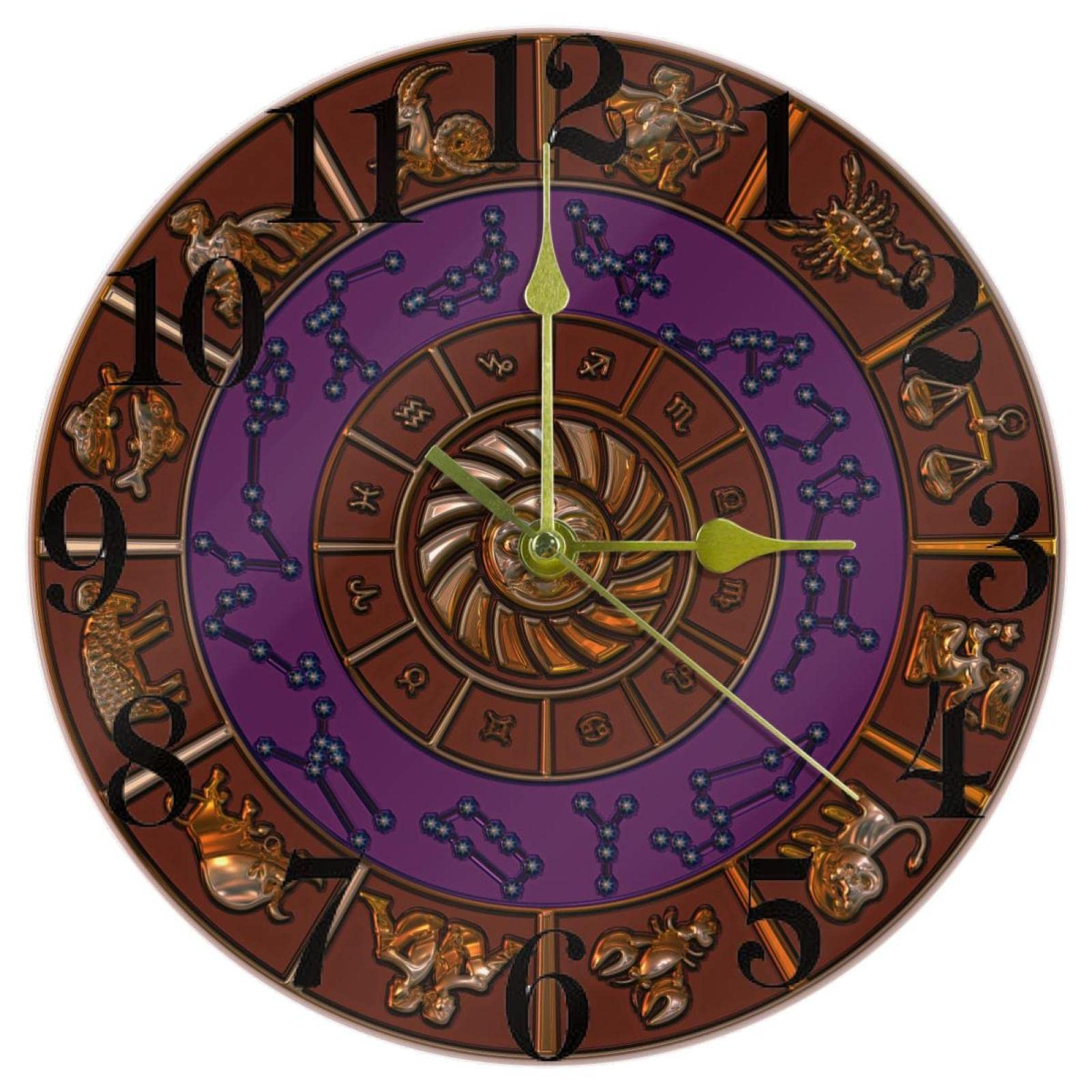 Horloge murale ronde à quartz de 25 cm silencieuse pour cuisine