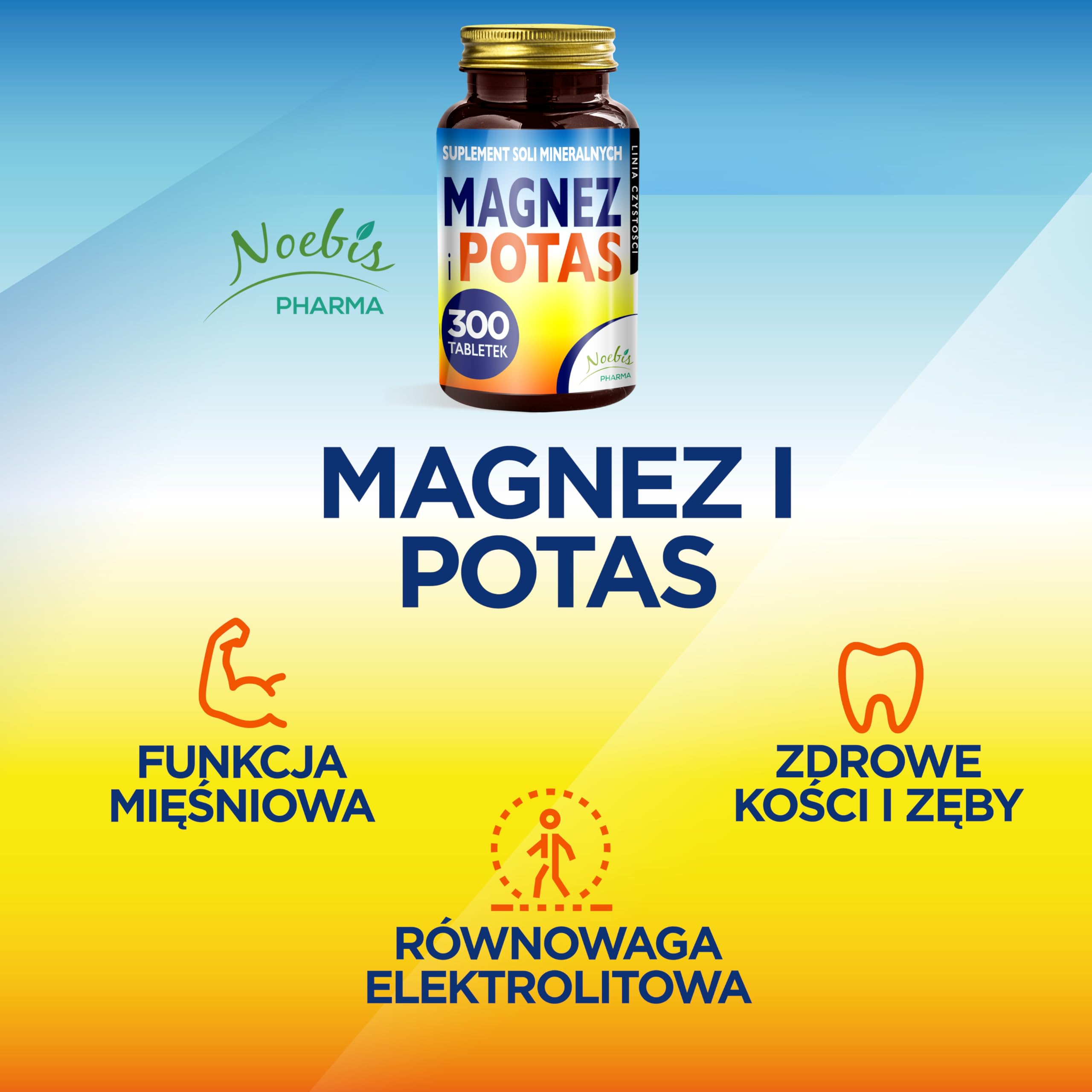 Magnez i potas 900 tabletek – cytrynian magnezu i cytrynian potasu – przeciw zmęczeniu i osłabieniu fizycznemu, upałowi, wysoce przyswajalne sole mineralne – długotrwałe działanie