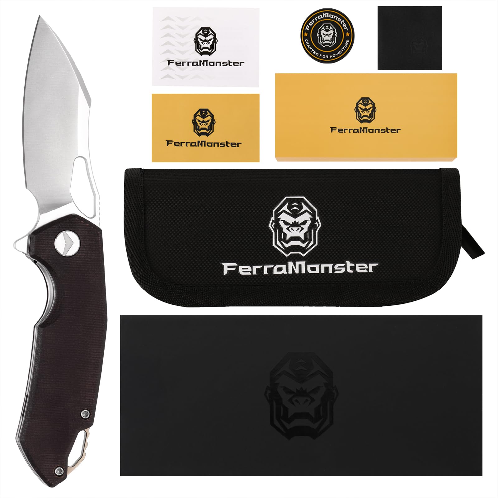 Taschenmesser für Männer, 154CM Stahl, EDC Einhandmesser Jagdmesser Camping-Klappmesser mit für Outdoor, Überleben, Jagd und Camping (Rot)