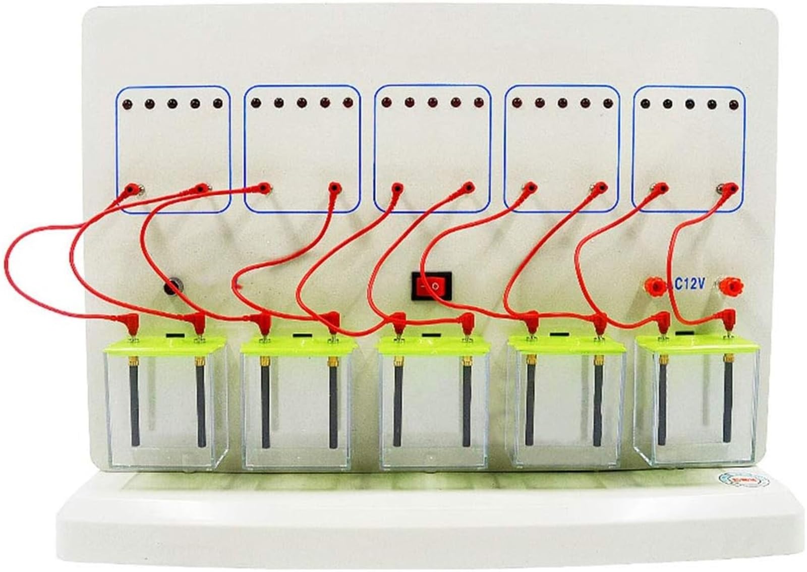 Demostrador De Conductividad Electrolitos 12 V CA, Probador Solución Pantalla LED Electrodo Grafito, Instrumento Enseñanza Experimental