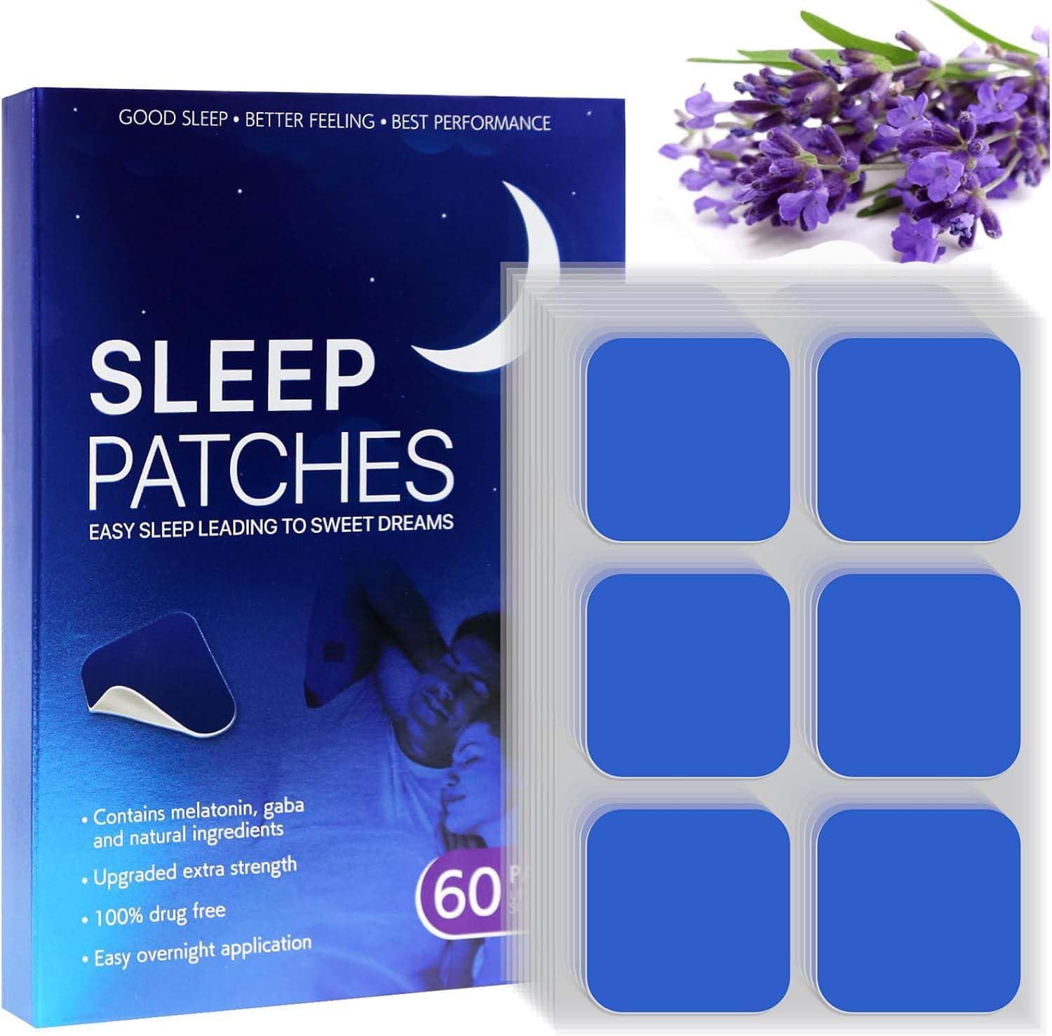 Sleep Patches for Adults, 60Pcs Deep Sleep Support Patches Natural Sleep Aids Men and Women Improve Quality Sleep Quickly Sleep