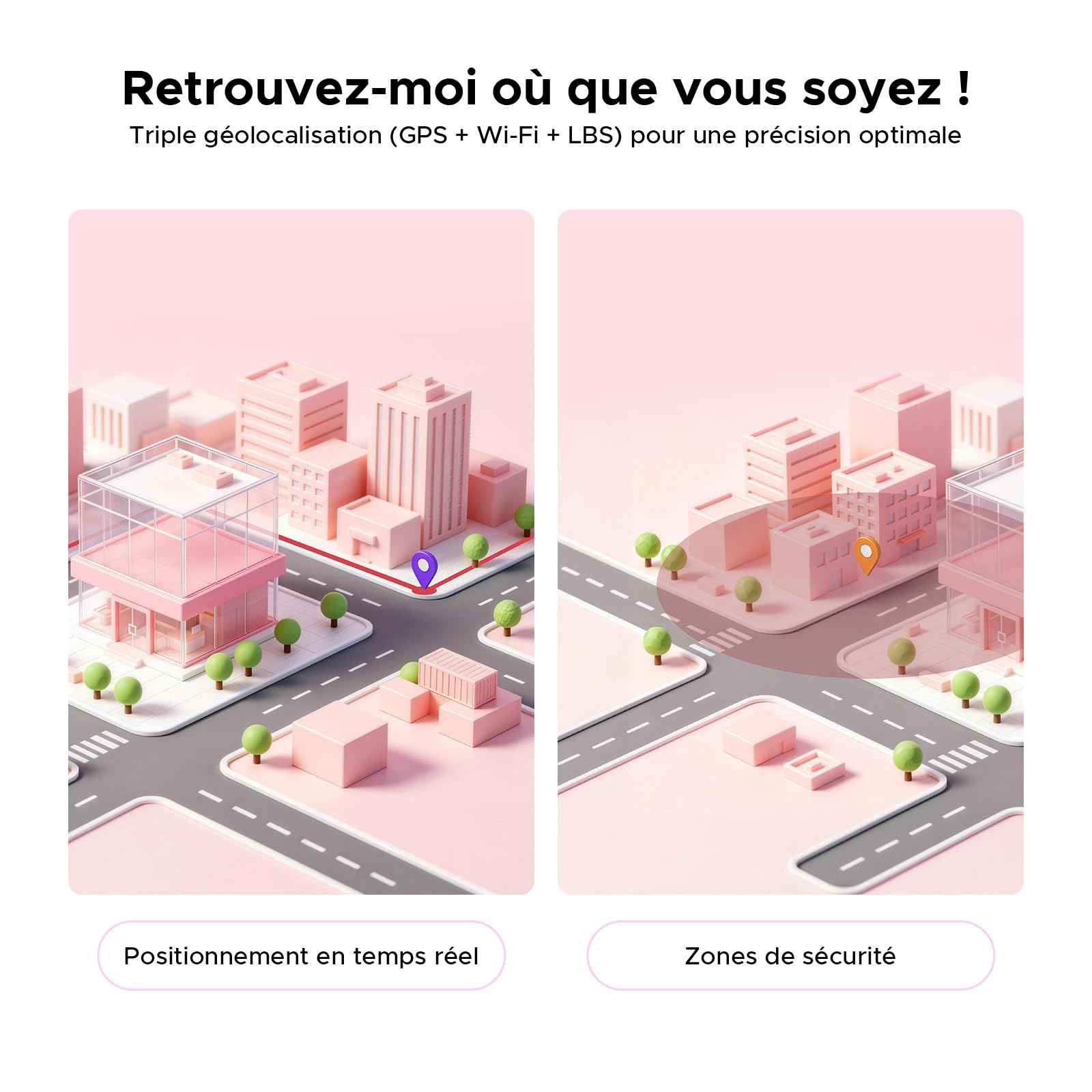 Anyscene S3 Montre Connectée Enfant GPS, Écran HD De 1,72 Pouces, Appels Vidéo 4G LTE, Étanchéité IP68, Mémoire de 16 Go, Batterie 900 mAh, Podomètre Réveil Jeux Cadeau Anniversaire, Noire