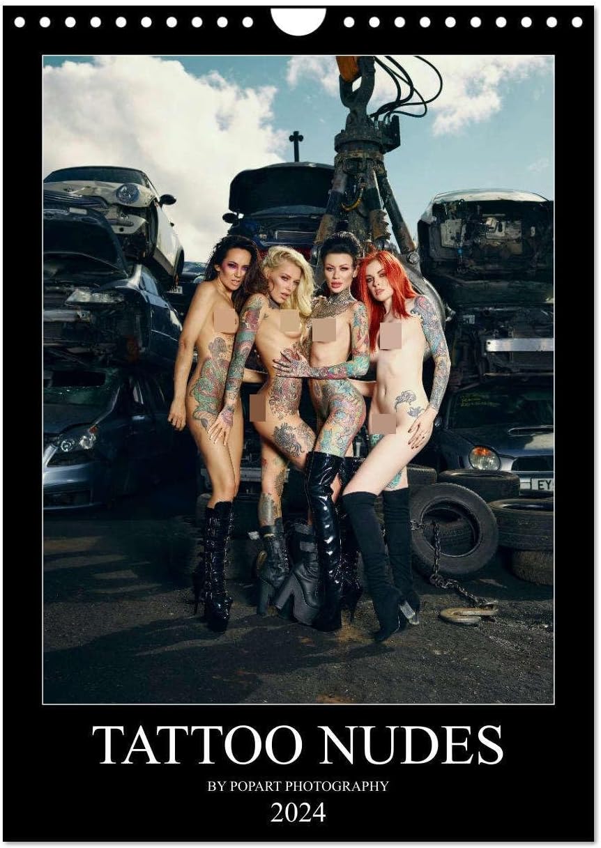TATTOO NUDES (Wall Calendar 2024 DIN A4 Portrait), CALVENDO 12 Month Wall Calendar