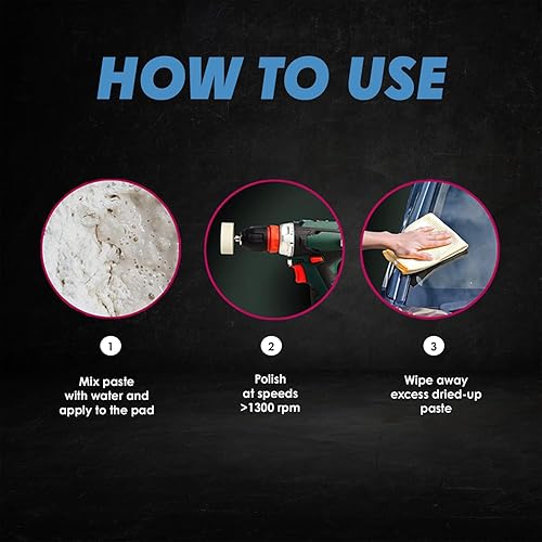 Miniatura 6 de Polvo de reparación de vidrio de óxido de cerio de grado óptico de 1 libra, reparación de ventanas de vidrio y parabrisas, grado óptico, para uso