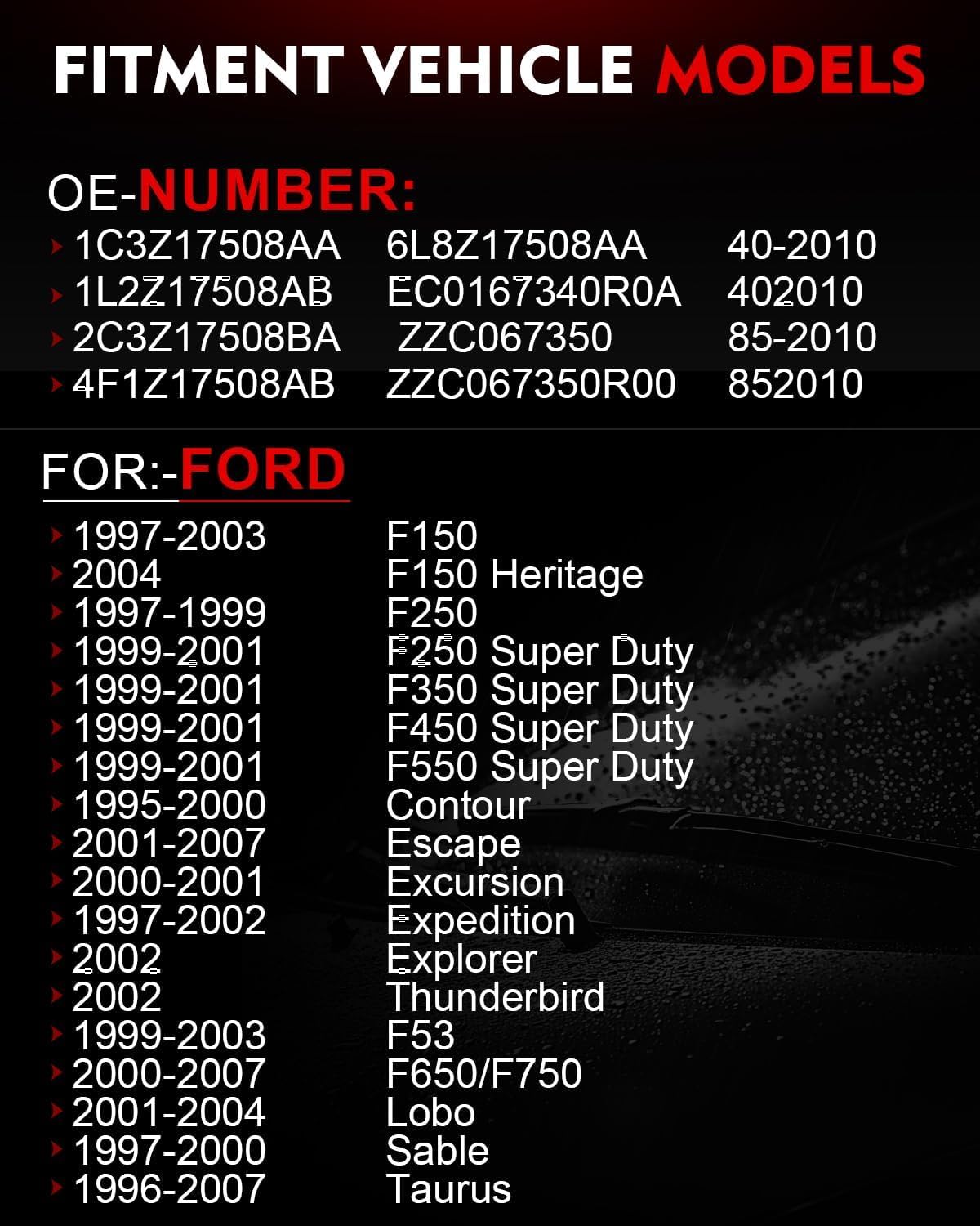 Front Windshield Wiper Motor Fit for:-Ford F150 1997-2003, F250 1997-1999, F250 F350 Super Duty 1999-2001, Expedition 1997-2002 for:-Lincoln Navigator Town Car 1998-2002 5-Pin OE# 1C3Z17508AA