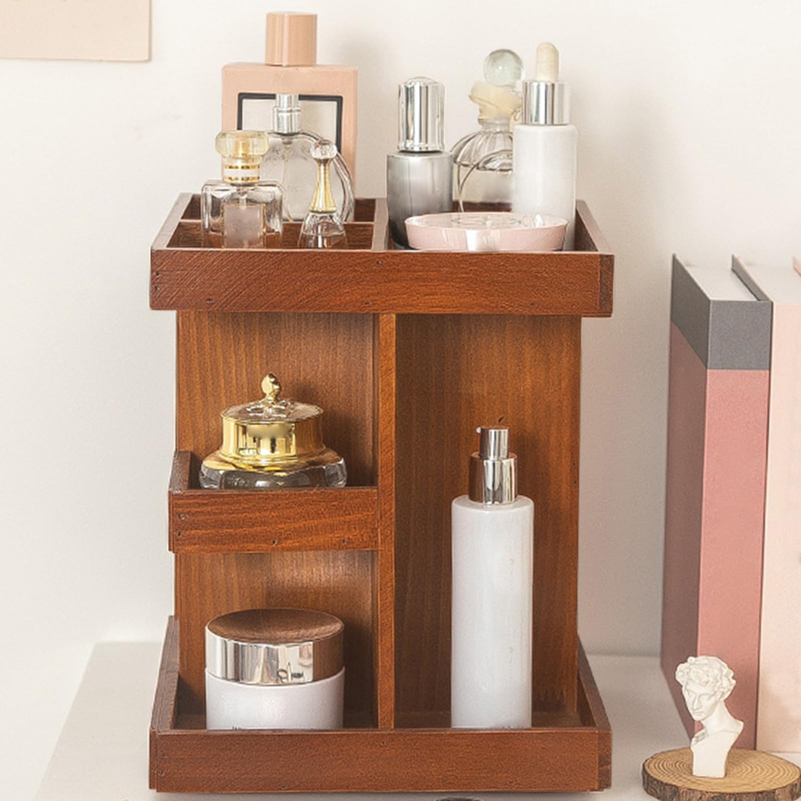 Drehbarer Make-Up Organizer Display-Aufbewahrungsregal Kosmetik-Hautpflege