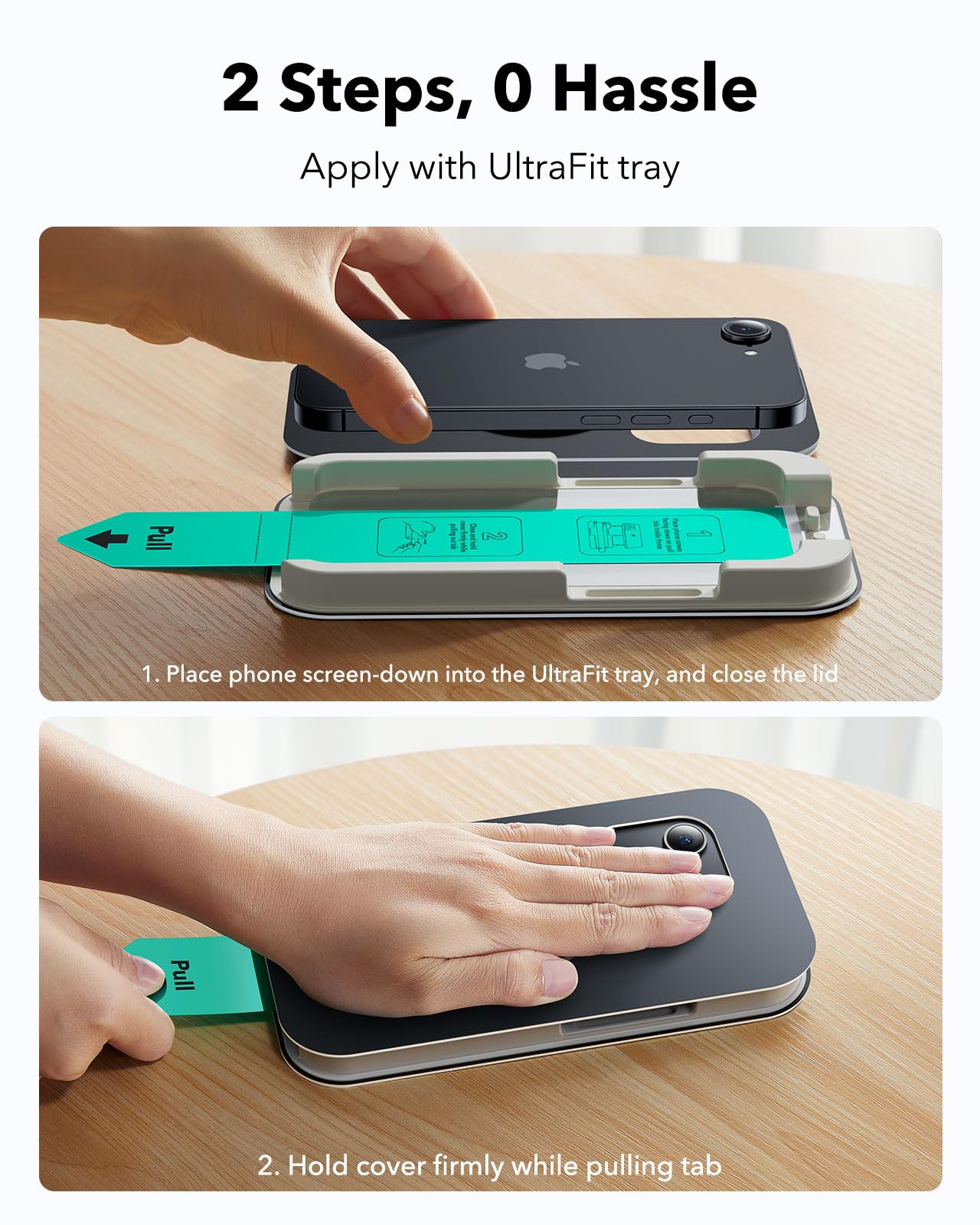 ESR Pellicola Vetro Temperato per iPhone 16e/ iPhone 14/ iPhone 13 Pro/iPhone 13, Protezione di livello militare, Durezza 9H, Vetro temperato a copertura totale con supporto UltraFit, 3 Pezzi