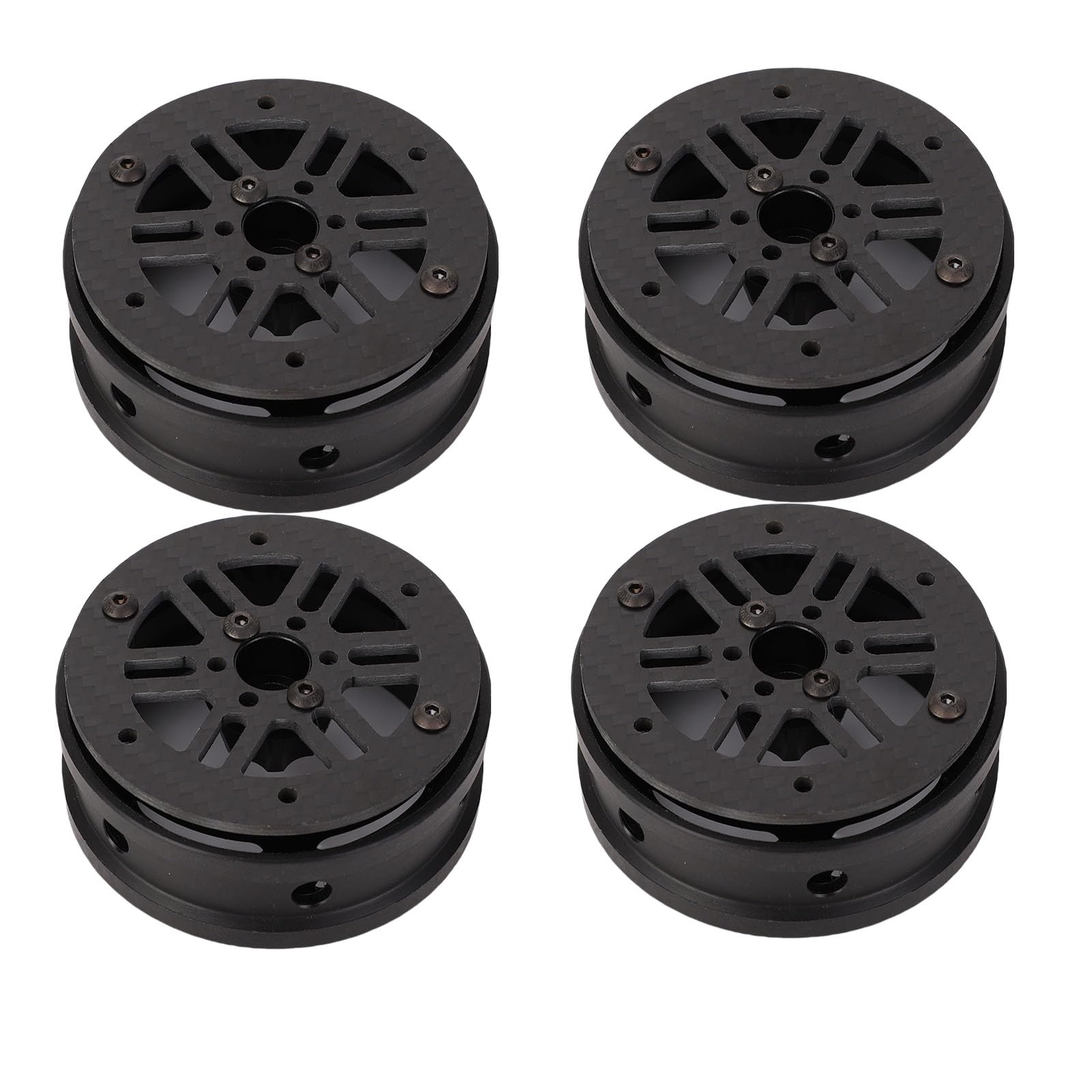 Piasty kół Samochodu RC Premium w Skali 1/10 Zestaw 2,2 Cala z Włókna Węglowego do Samochodów Wspinaczkowych i Hobbystów
