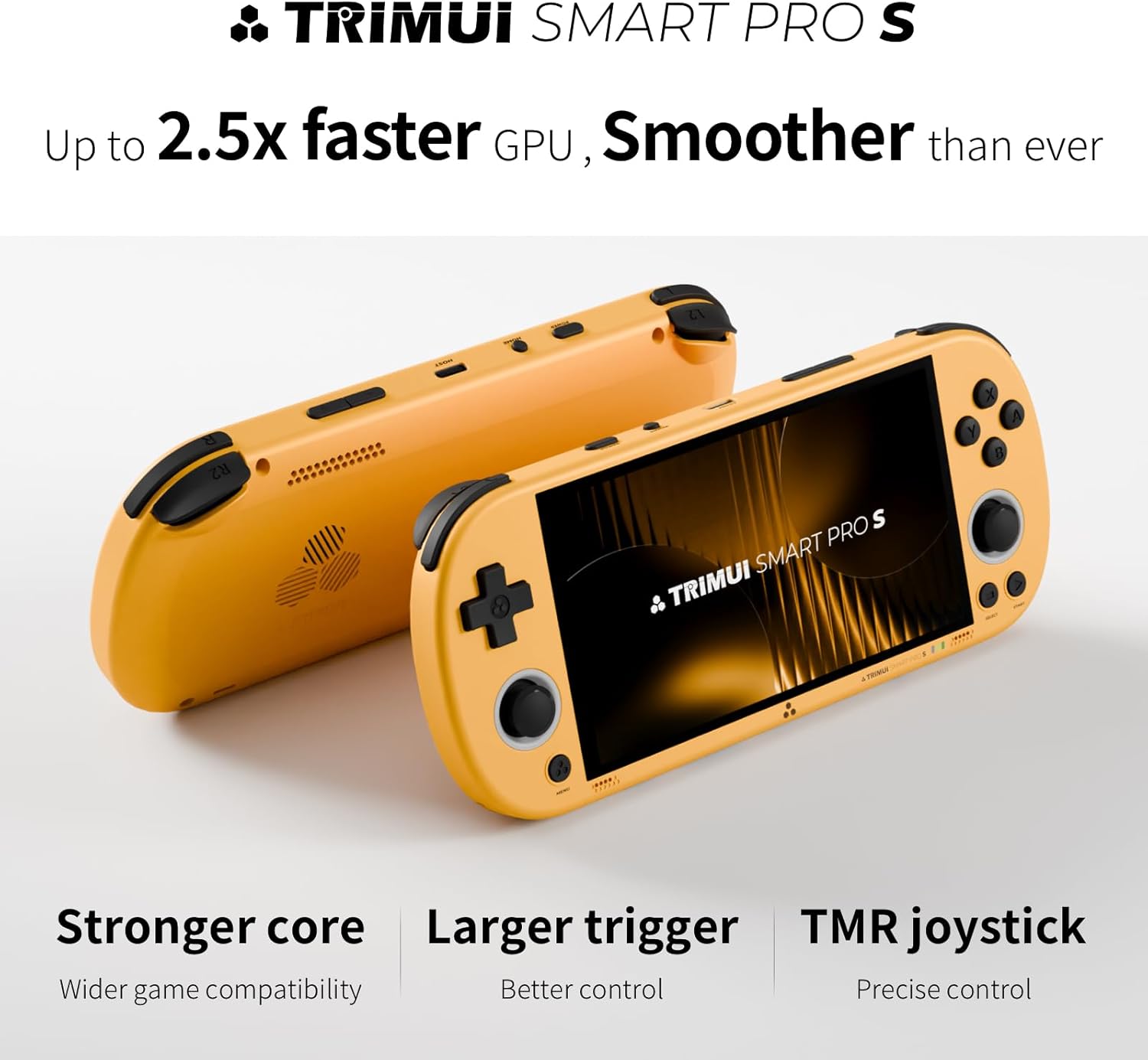 Trimui Smart Pro-S 4.96″ Retro Handheld Game Console, Allwinner A523 Octa-Core 2.0GHz, Mali-G57, Active Cooling, L3/R3, Linux, 8GB + microSD (RED-No Card)