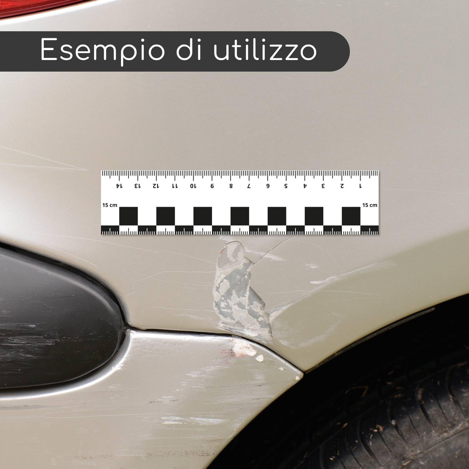 iSecur Set 4 Righelli Magnetici 15 cm per Esperti Fessura Crepe Veicolo