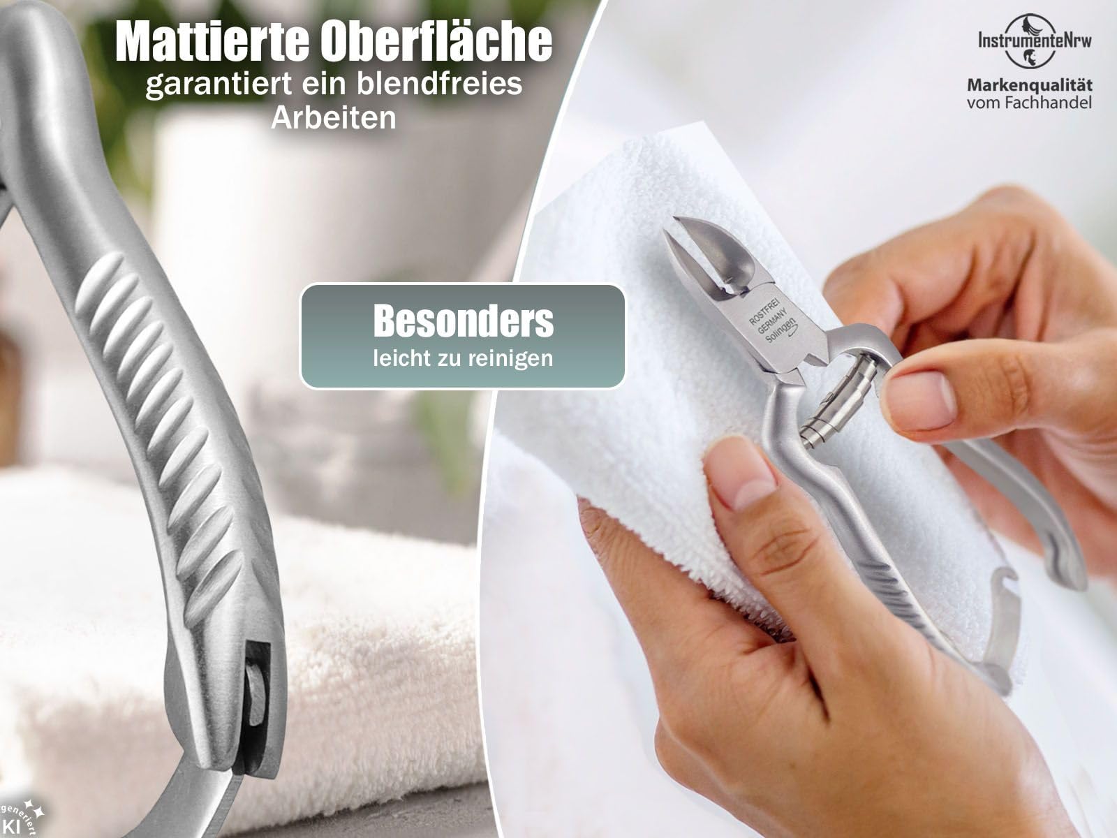 Nagelzange Solingen für starke Fußnägel Made in Germany 14 cm | Solinger Profi Maniküre Pediküre Zange aus hochwertigem Edelstahl zur präzisen Nagelpflege von Finger- und Zehennägel