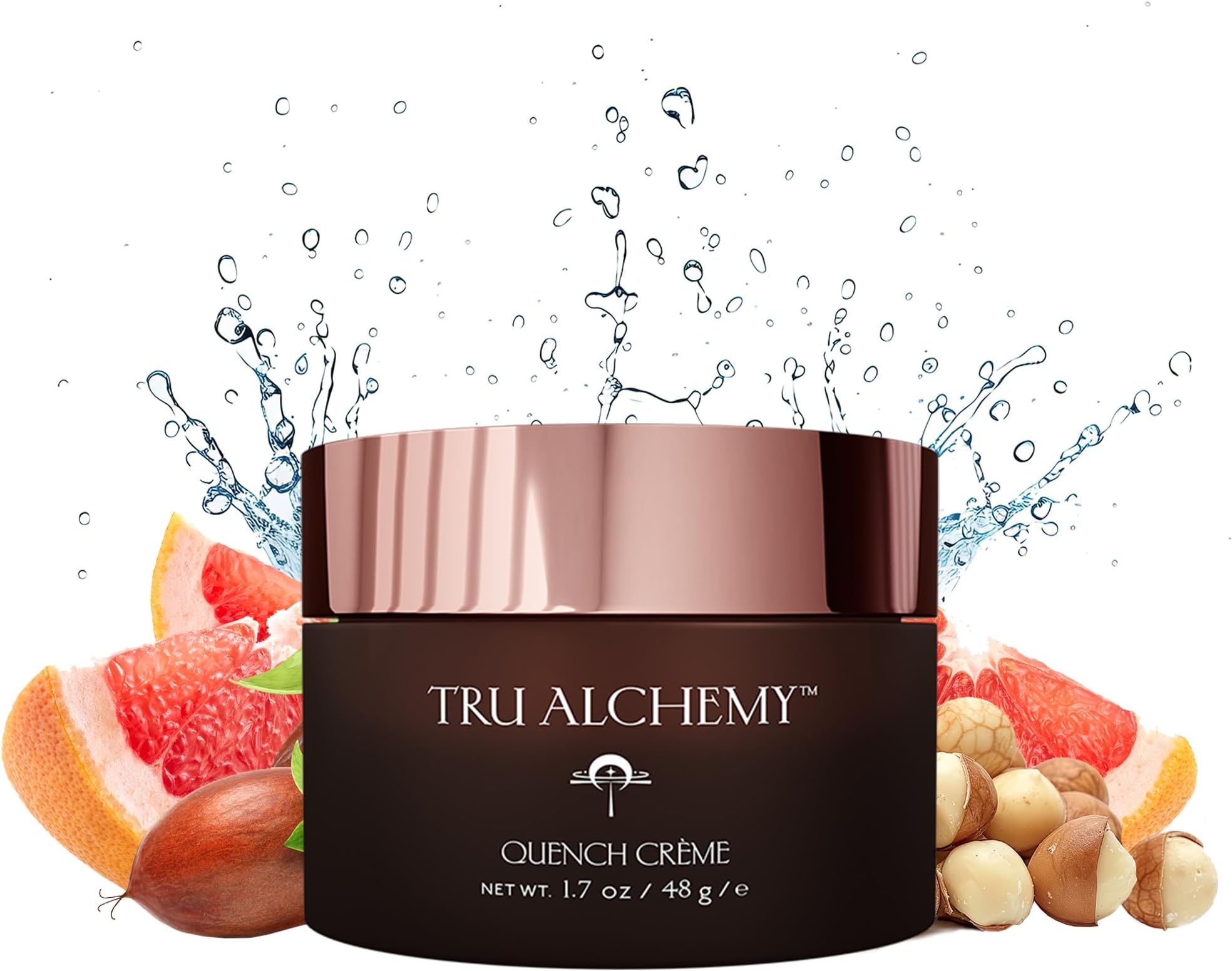 Tru Alchemy Quench Crème Daily Facial Moisturizer | Hyaluronic Acid, Vitamin C, & Bakuchiol (better than Retinol) | Daily Firming Skin Moisturizer Face Cream for Women | 1.7 fl oz/48 g