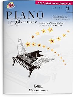 Piano Adventures: Gold Star Performance - Level 2A | Sheet Music with Online Audio Access | Mid Elementary Songbook for Technique and Style | Faber Piano Book with Classical Jazz Folk Repertoire