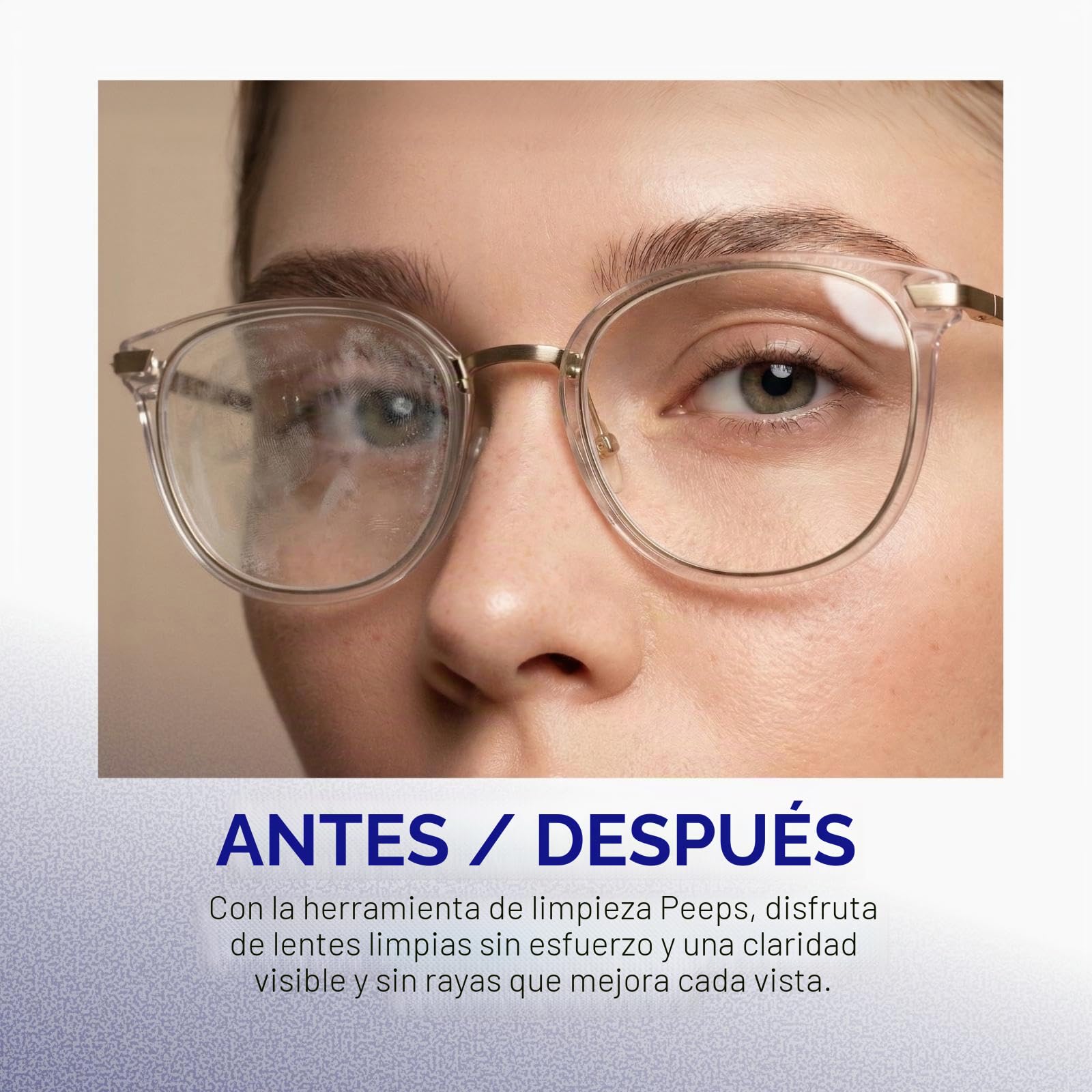 Peeps Limpiador de gafas, para lentes, gafas de lectura y más, limpiador de lentes con tecnología de microfibra de carbono, suave al tacto, rosa, 1 unidad (paquete de 1)