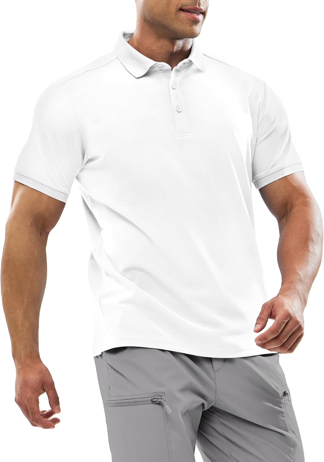 Haimont Mens Polo Shirts Dry Fit Performance Collared Shirts Short Sleeve Casual Moisture Wicking Shirts