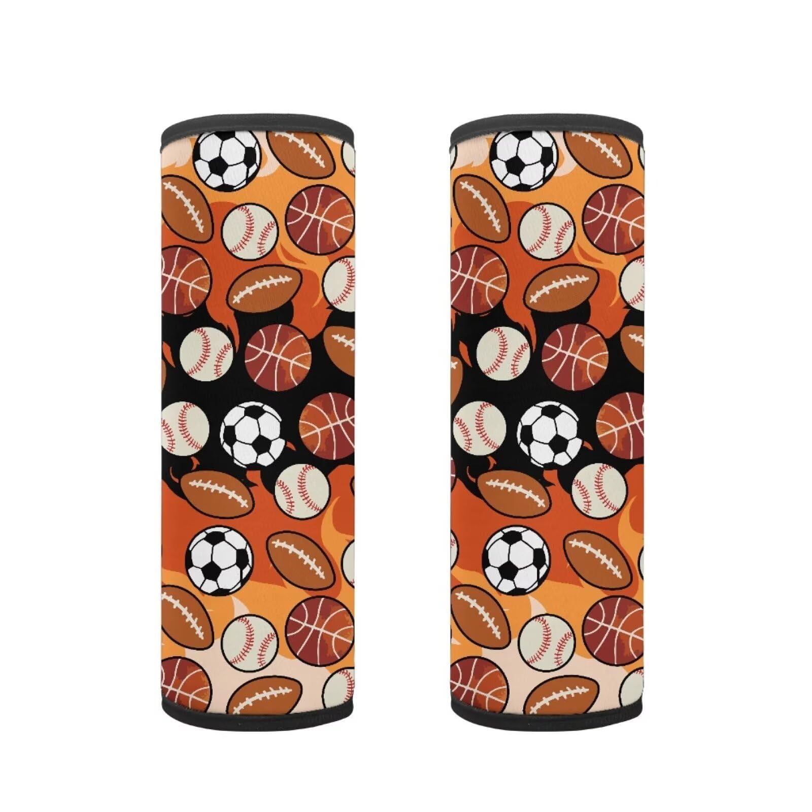 Biyejit Balls Pattern 2 Pieces Set Seat Belt Cover for Kids, Soft Anti-Skid Seat Belt Cushion for Children, Car Seat Belt Pads Cover for Boys Teens